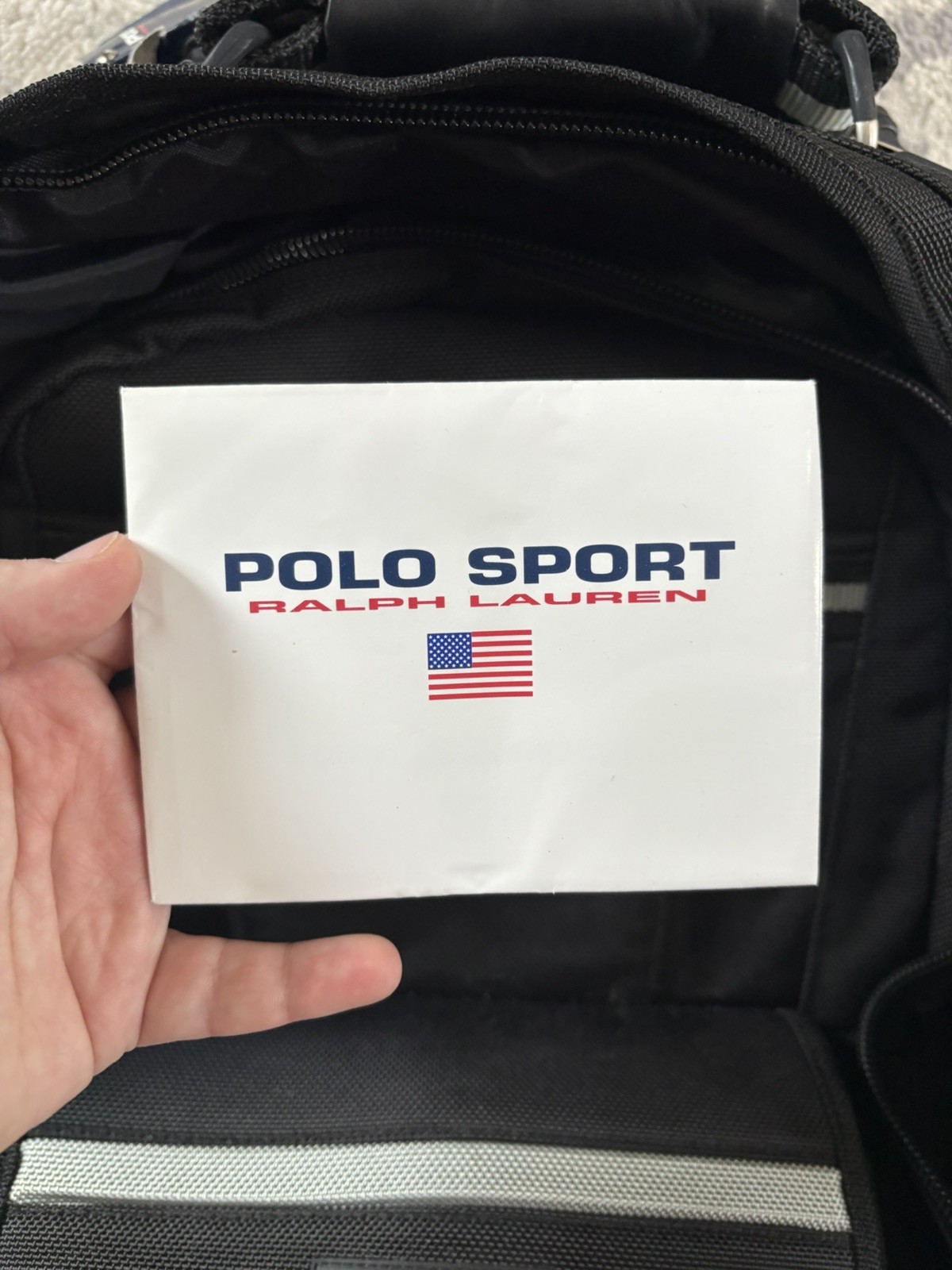 NEW Polo Sport Ralph Lauren Rolling Backpack Wheeled Carry On Travel Bag Black