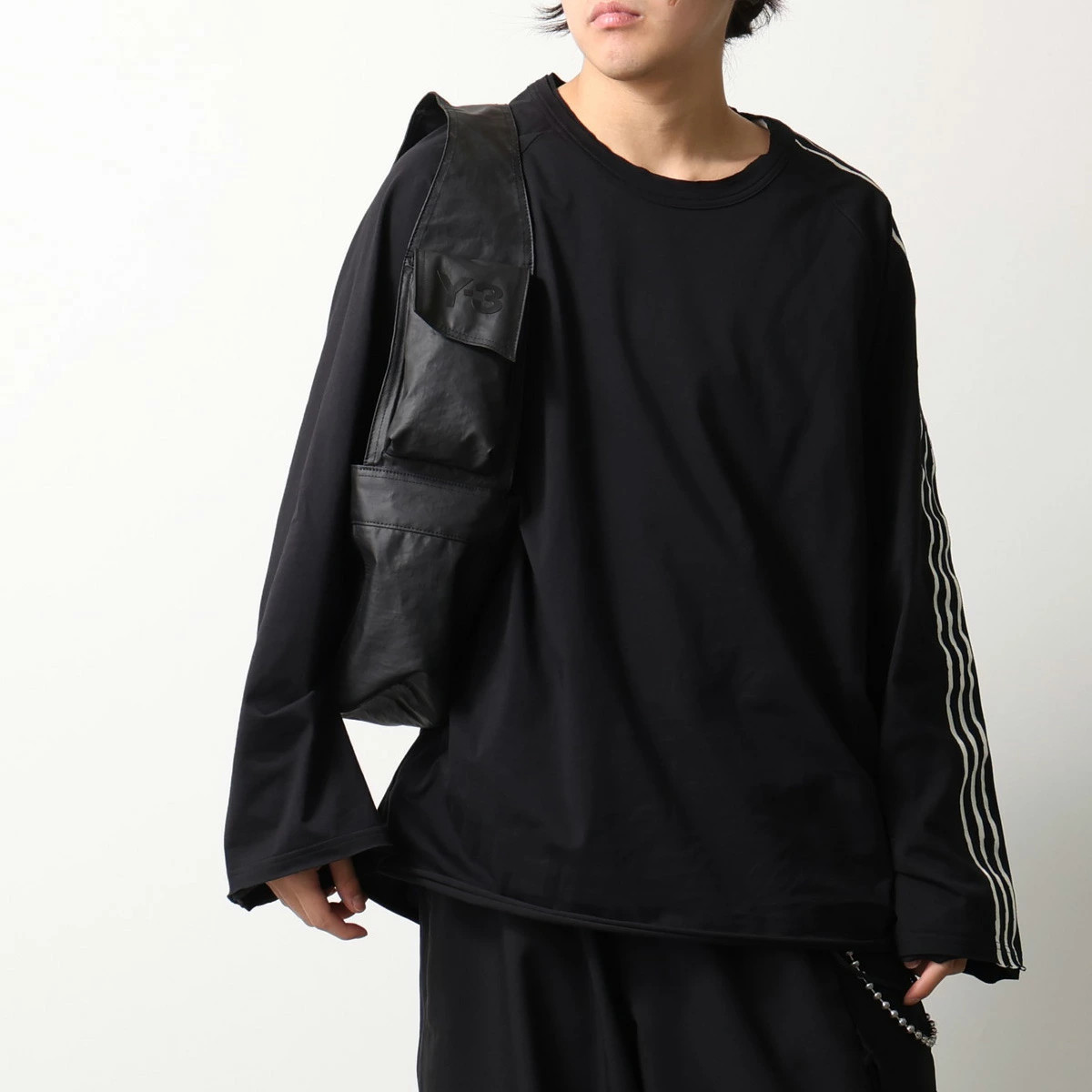 Yohji Yamamoto Y-3 NEWSPAPER S Shoulder Bag Men Water-Repellent Tote Bag Black
