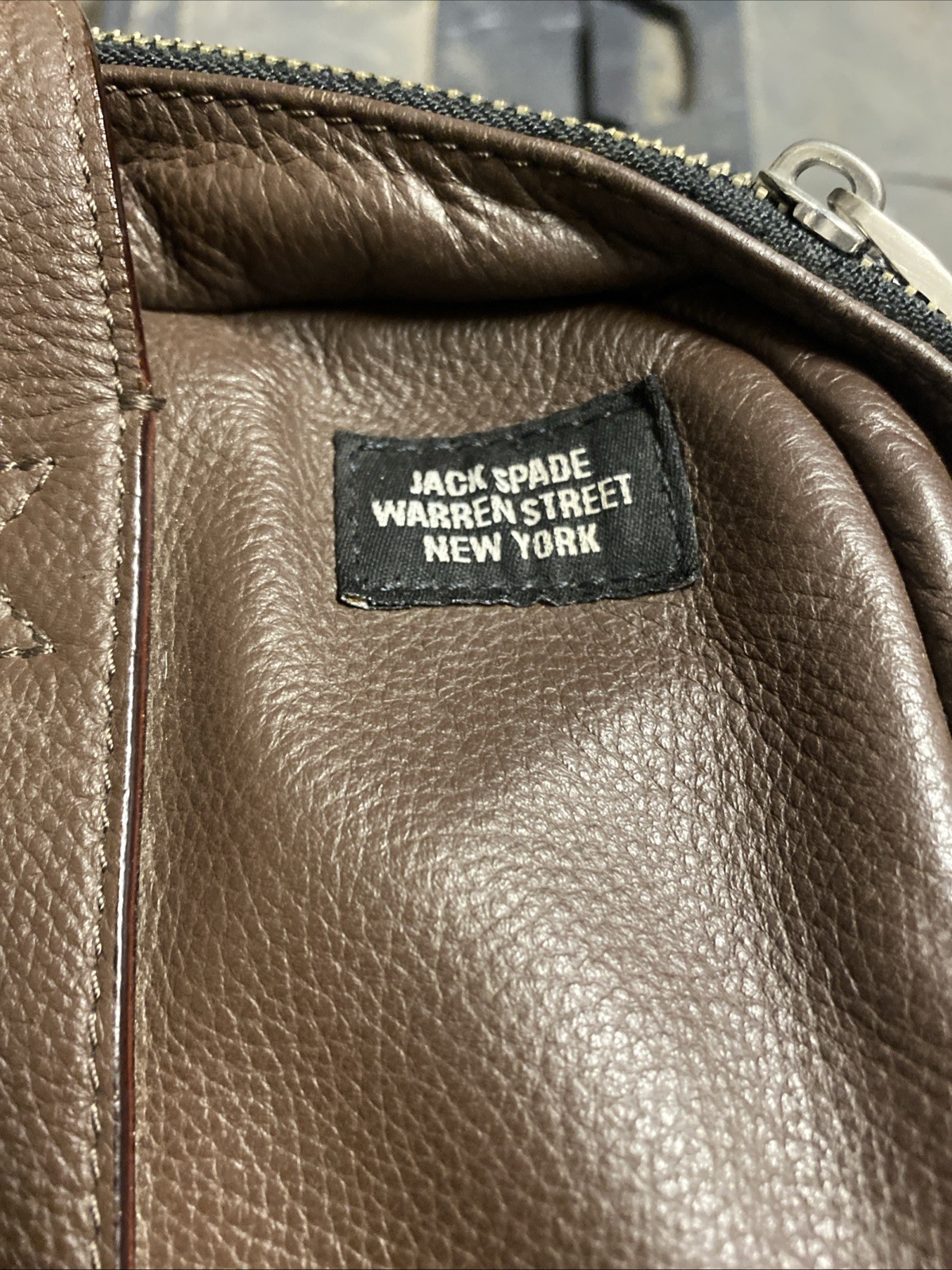 Jack Spade Warren Street New York Messenger Bag Soft Leather With Strap Campus