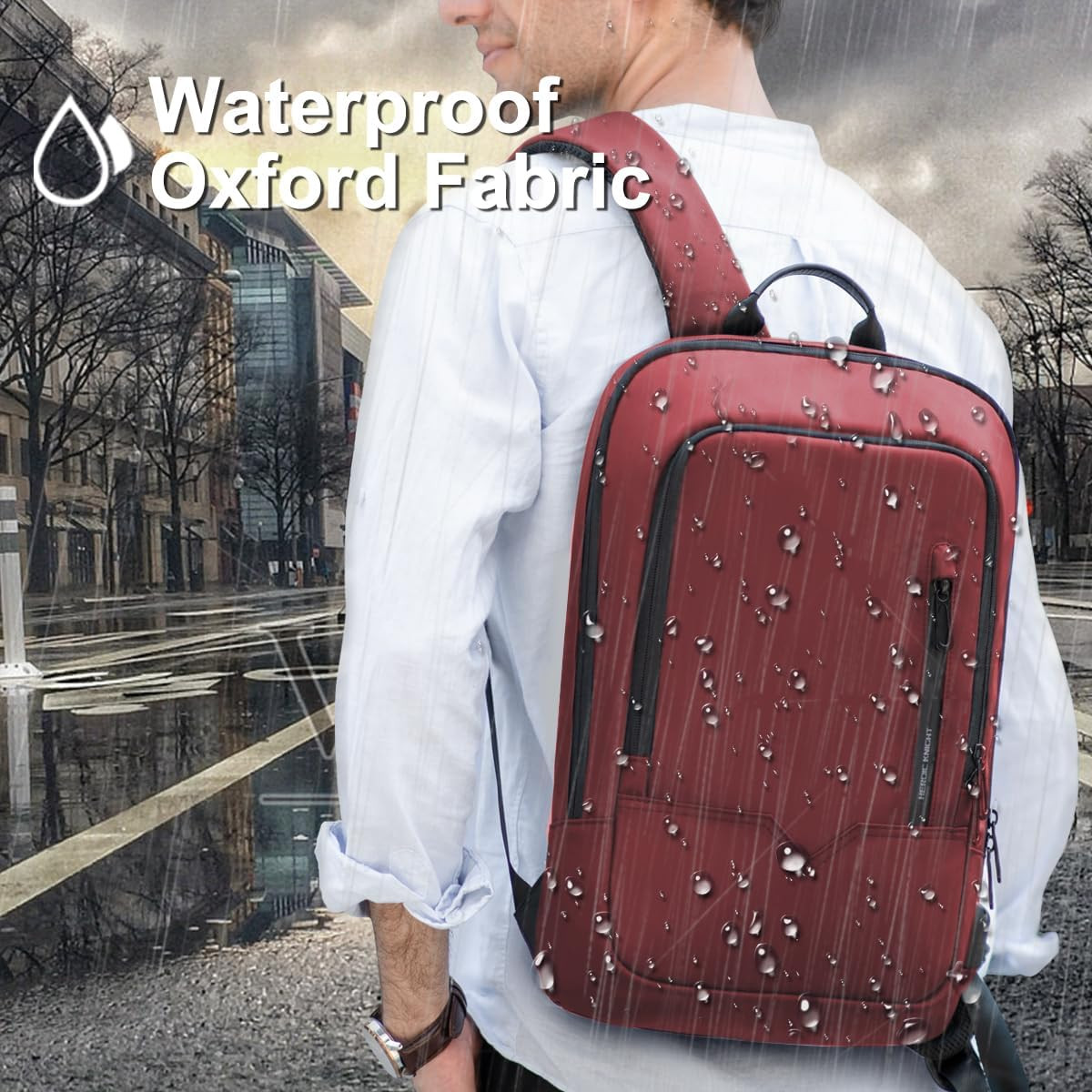 Backpack for Men Business Slim Laptop Bag | anti Theft Travel Backpacks 15.6 Inc
