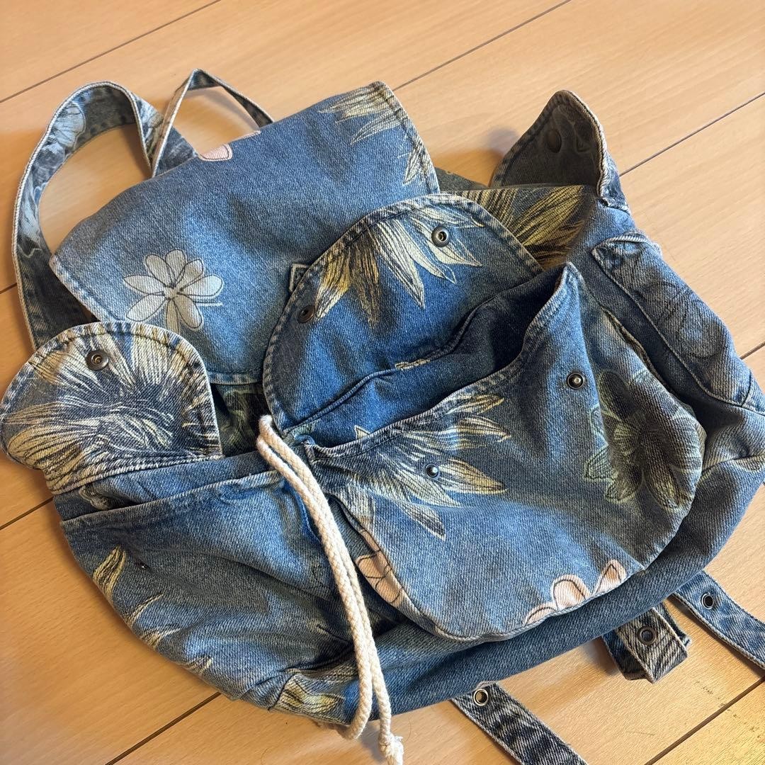 TOP Denim Floral Pattern