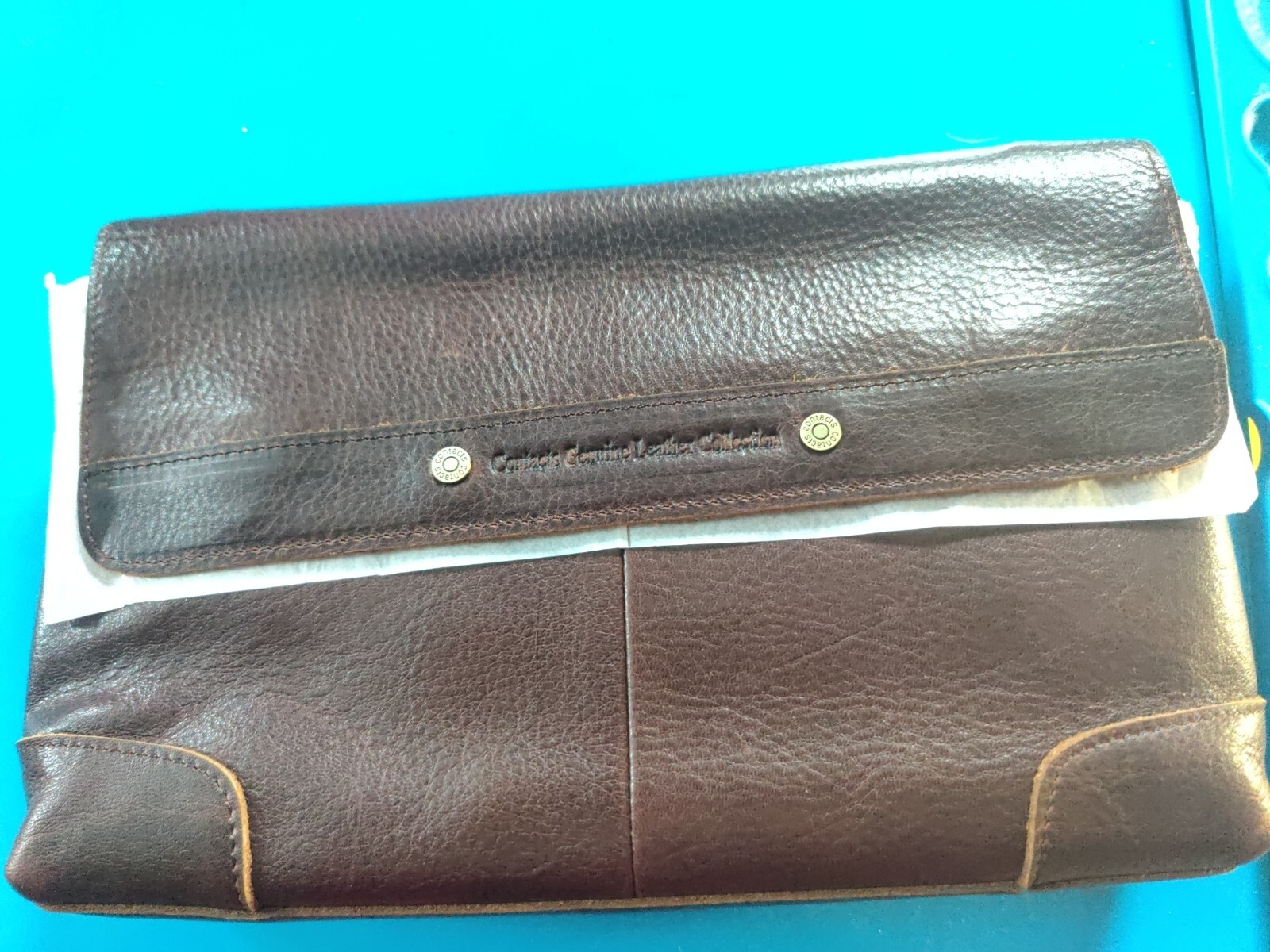 Contacts Mens Clutch Bag Large Capacity Men’s Wallet Crazy Horse Leather…