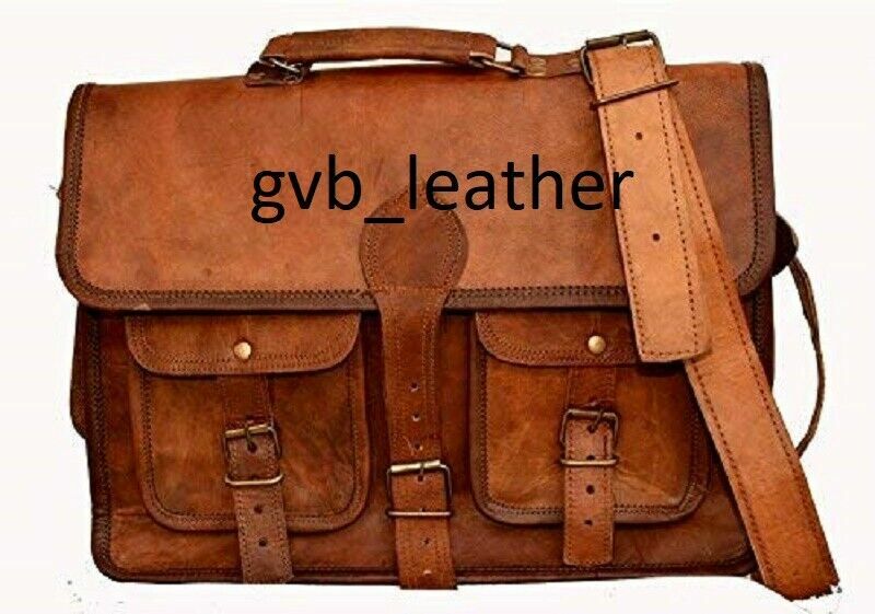 Bag Laptop Briefcase New Men’s Genuine Fair Trade Leather Messenger Shoulder