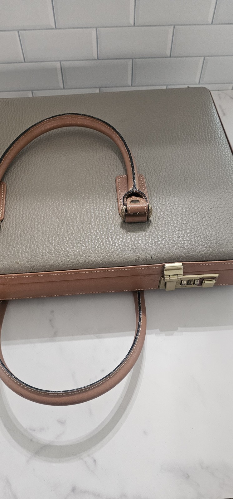 HIT Leather Briefcase, 17″ x 12″ x 2 1/2″