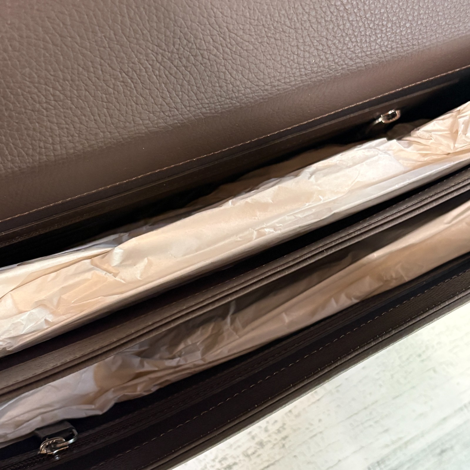 Armani Collezioni Leather Briefcase Bag Attache