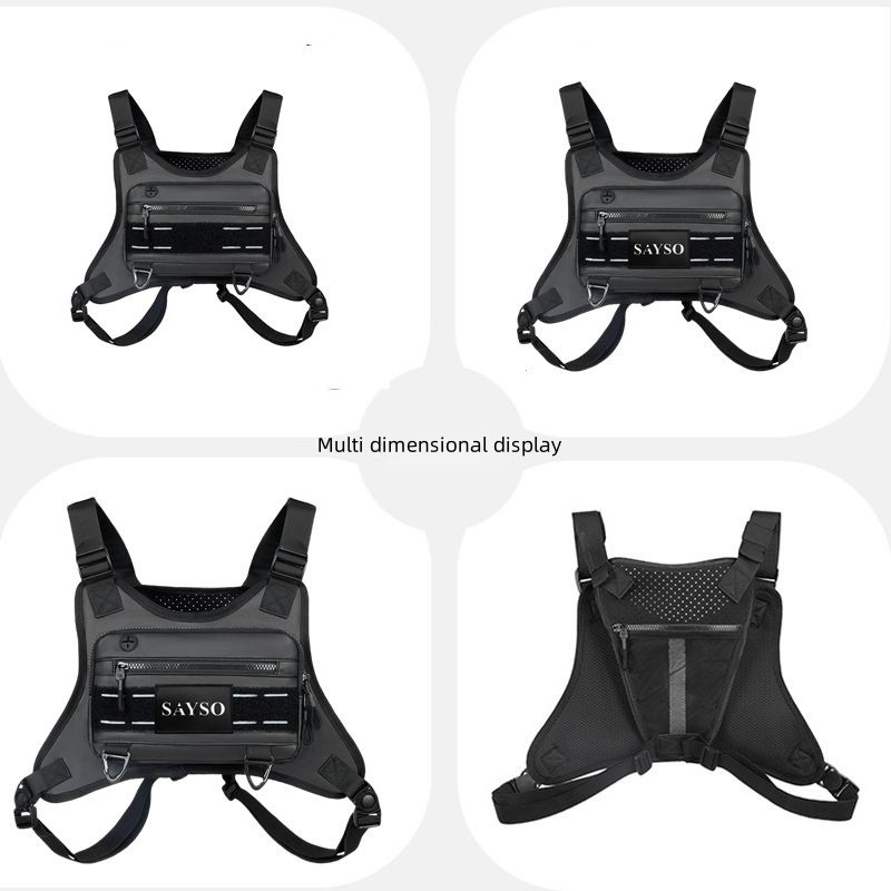 Sport Running Chest Rig Bag Front Pouch Recon Kit Pack Protective Vest