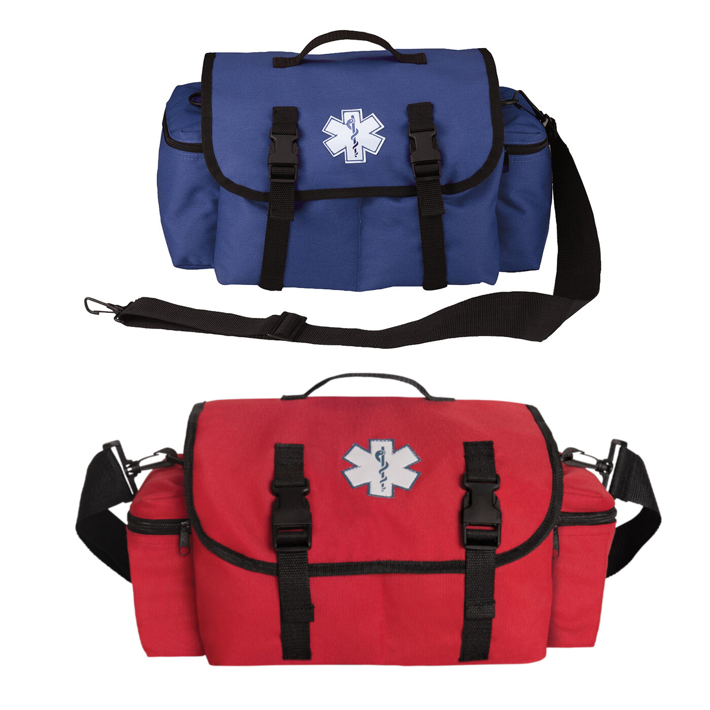 EMS Bag – Medical Rescue Response Bag – Orange or Navy Blue w/ Star of Life