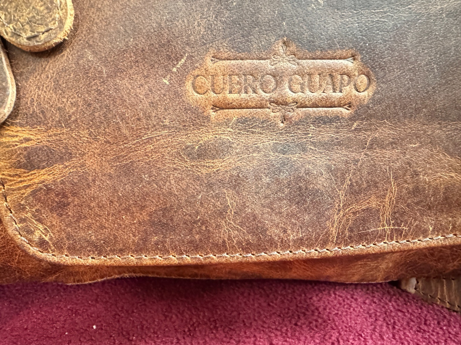Large Full Grain Leather Dopp Kit Shaving Toiletry Travel Bag Brown