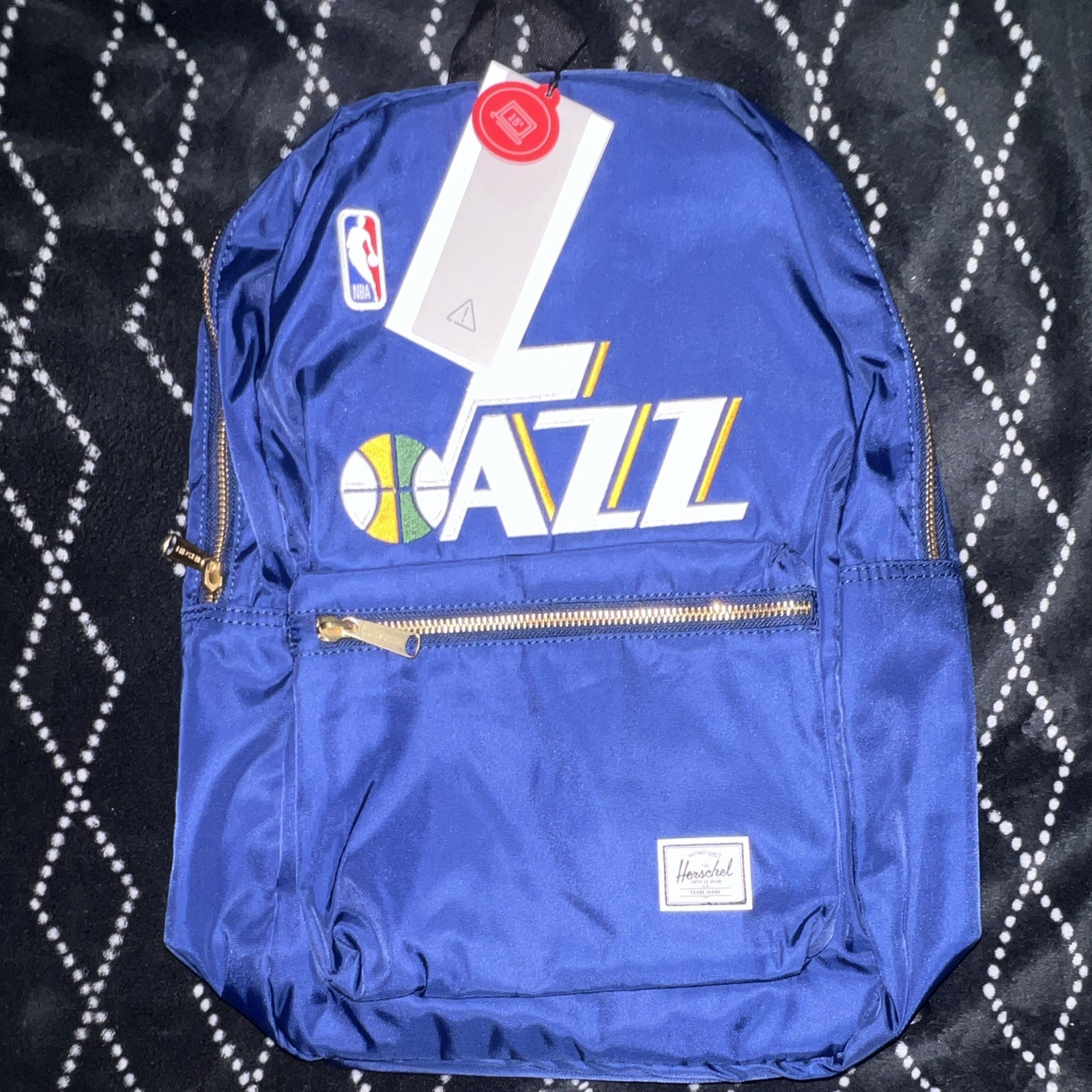 HERSCHEL UTAH JAZZ NBA BASKETBALL BACKPACK 100% AUTHENTIC -size Laptop 15” -New