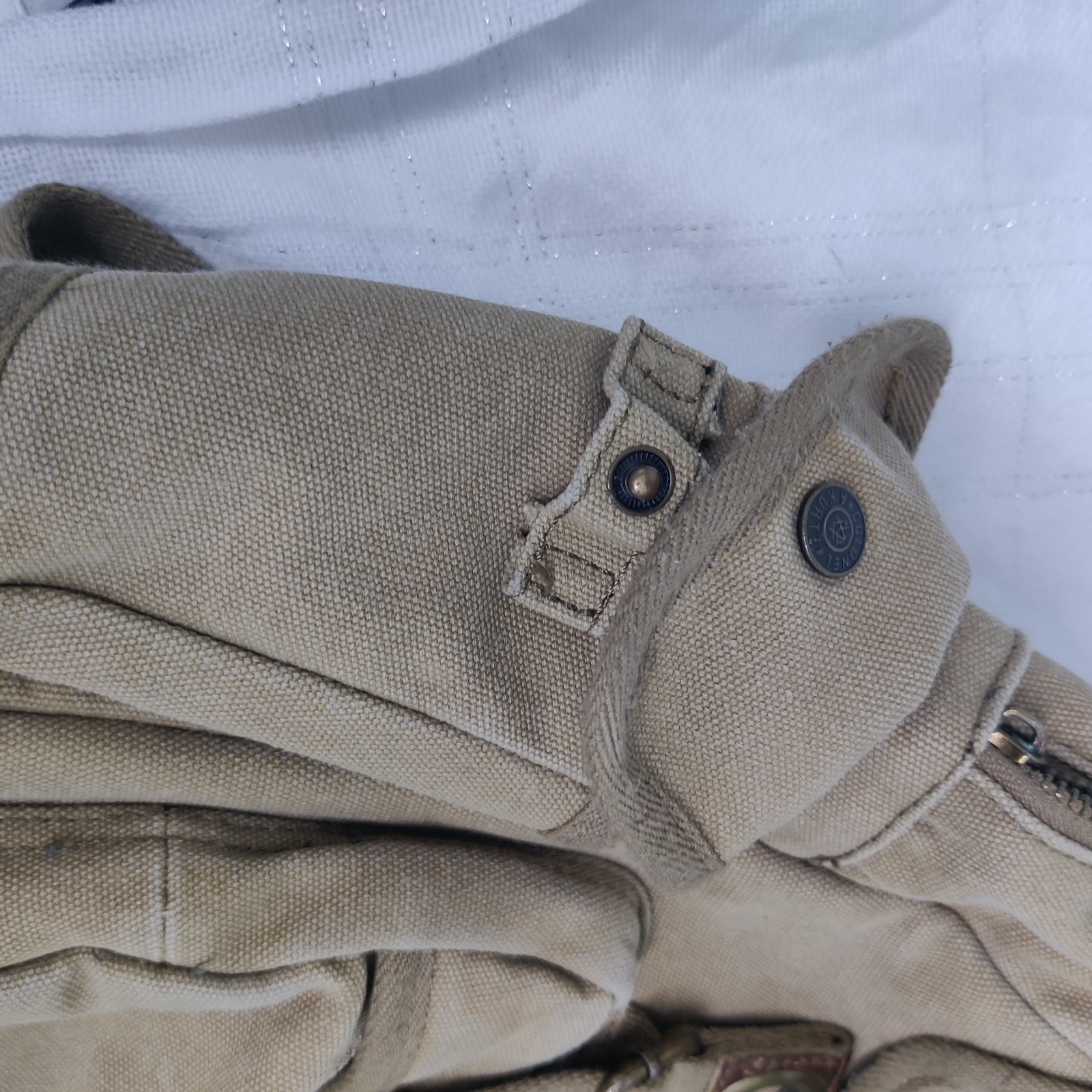 A. Kurtz Standard Issue Canvas Backpack Khaki Tan Military Rucksack FLAW