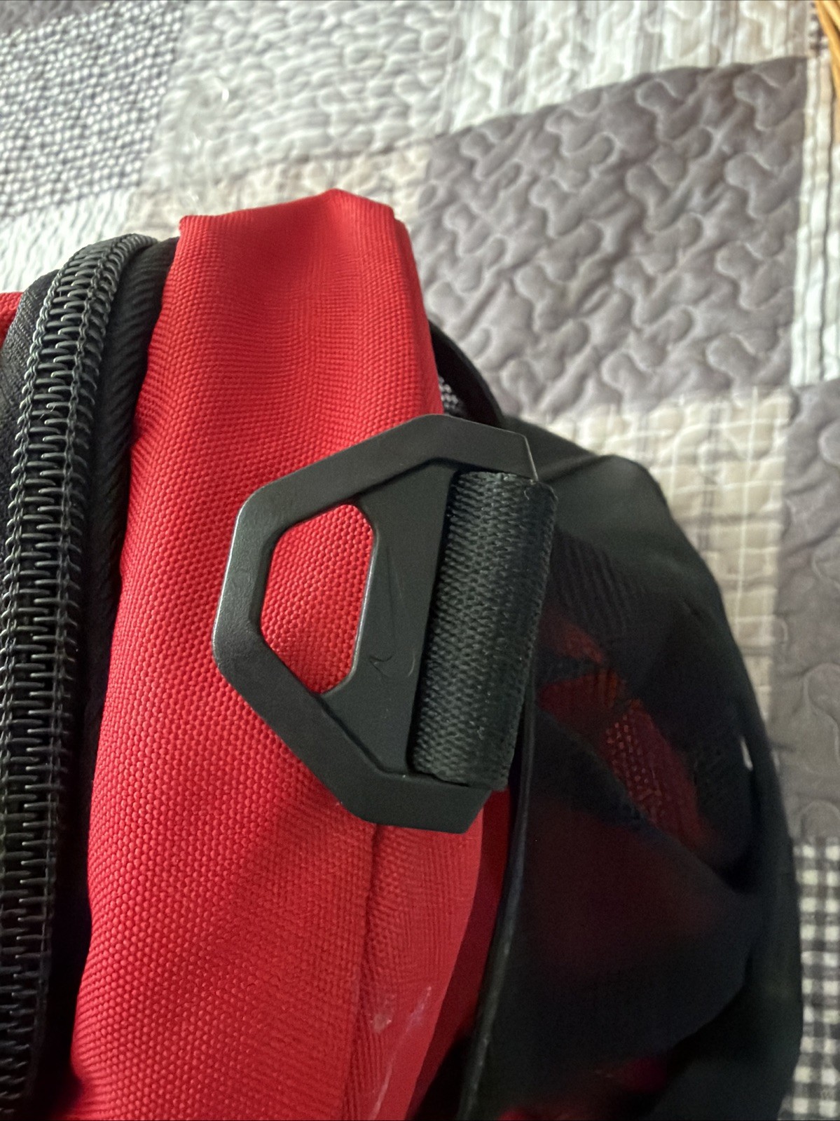 Nike Large Duffle Bag Red With Black No Shoulder Strap