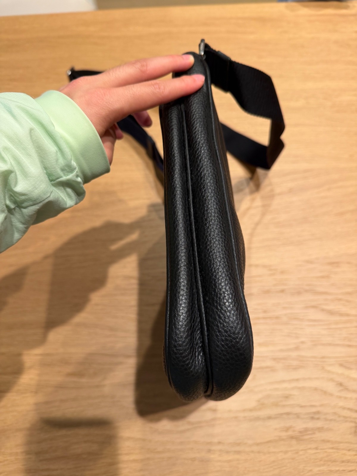 Prada Vitello City Messenger Bag Black Leather
