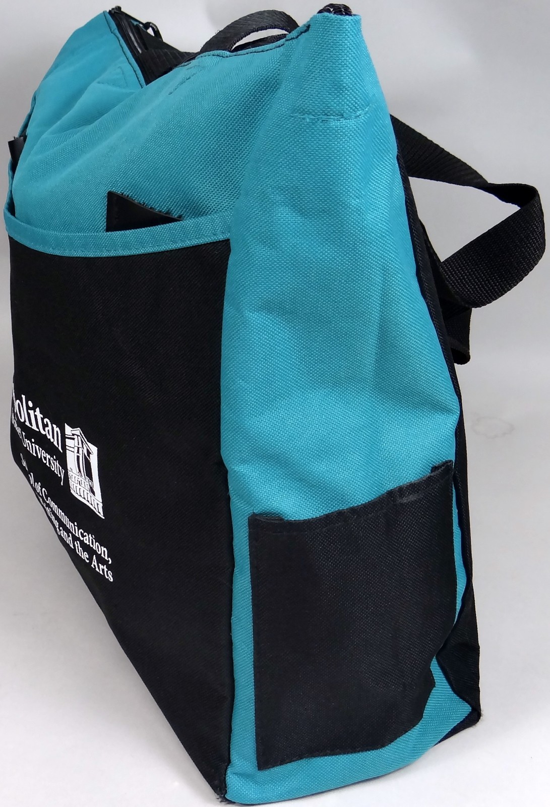 Canvas Tote Bag Metropolitan State University Zip Closure Flap Pen Pockets Zip
