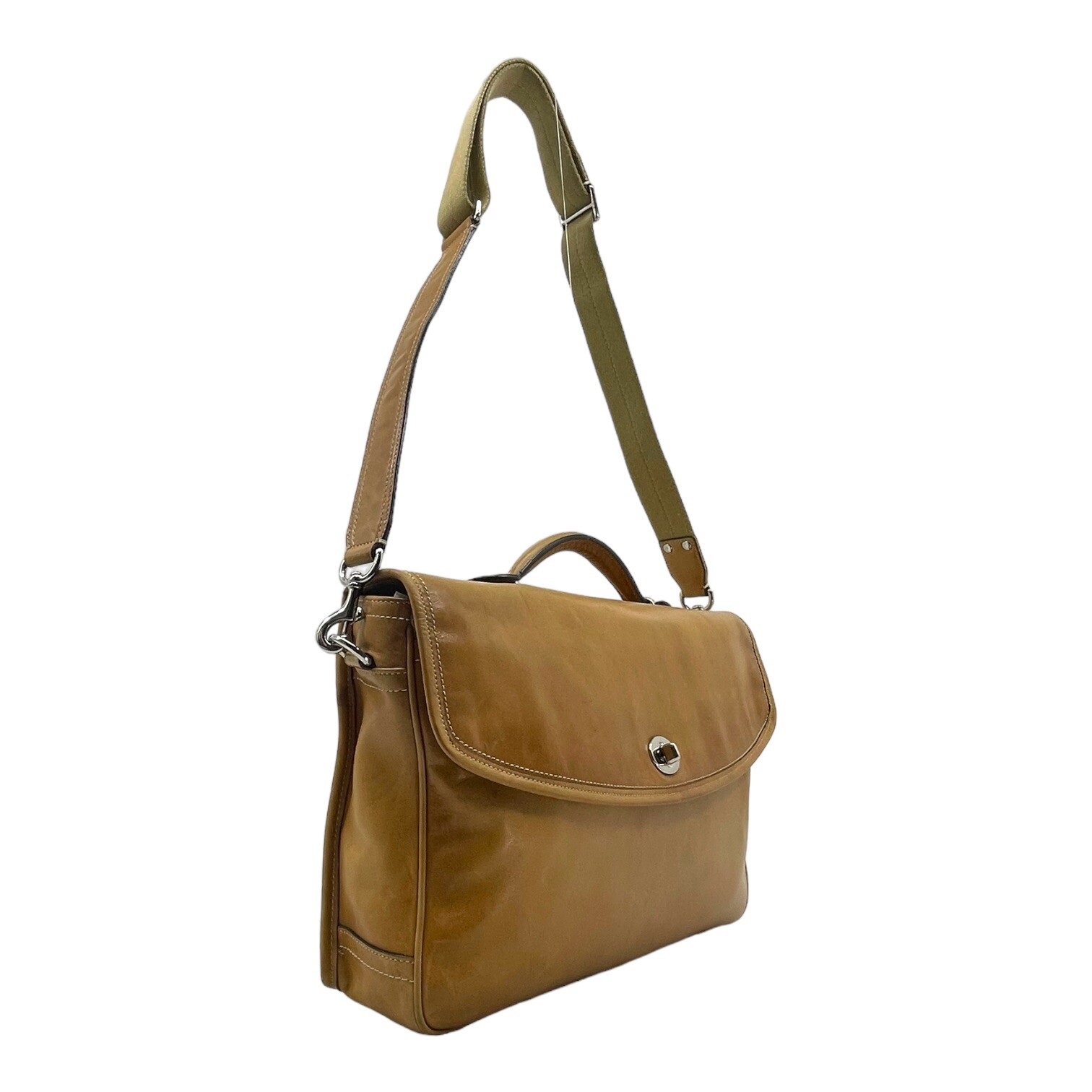 Vintage 90s Y2K COACH F70101 Large Leather Messenger Bag Briefcase Satchel EVC