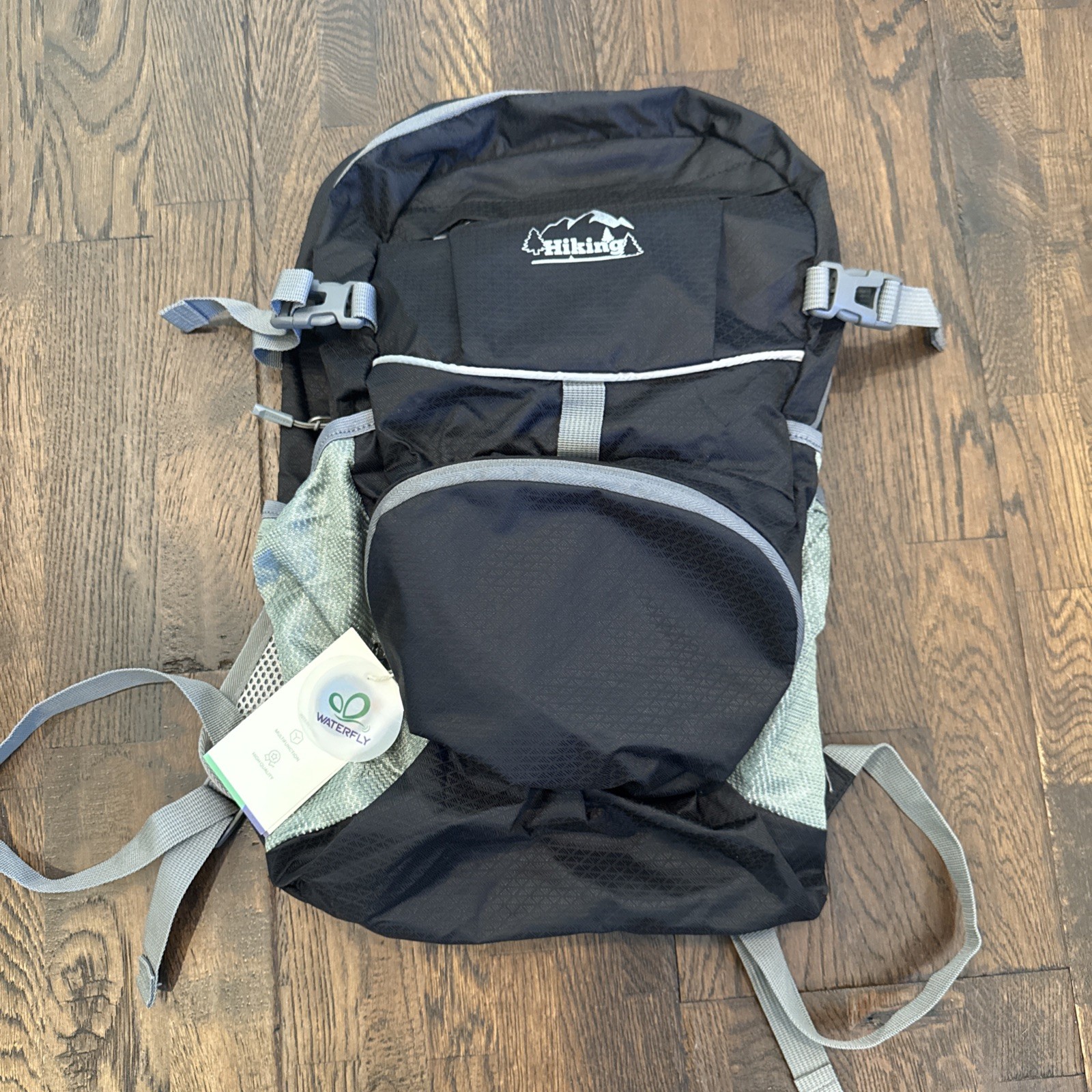Outdoor Industries Waterfly Backpack Travel Hiking Daypack – Black/Gray