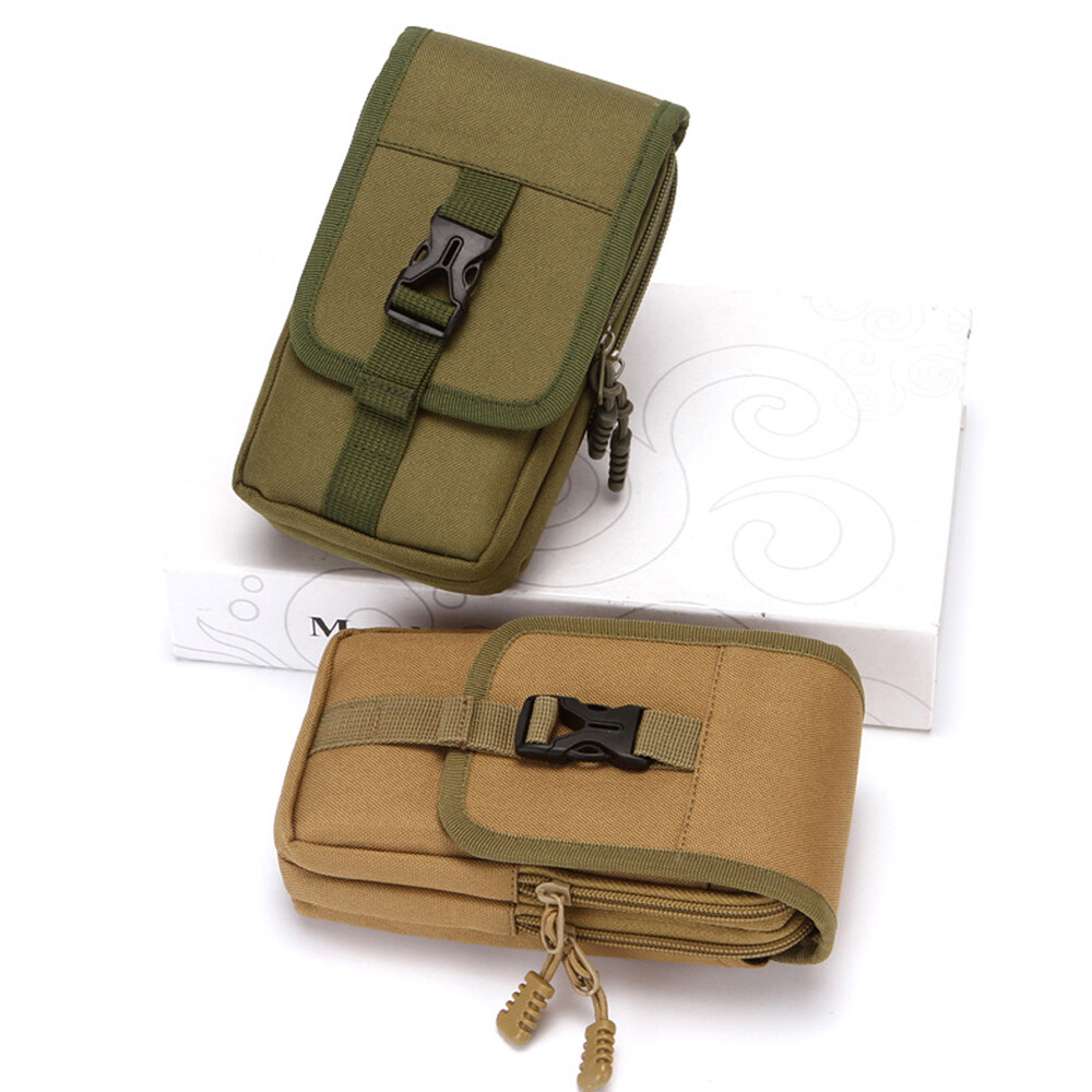 Men’s Military Molle Tactical Belt Waist Bag Cell Phone Pouch EDC Bag 7-inch