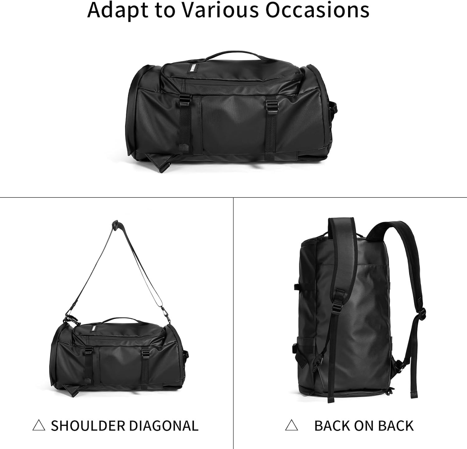 Versatile 3 in 1 Gym Duffle Backpack 40L Waterproof Bag for Sports & Travel