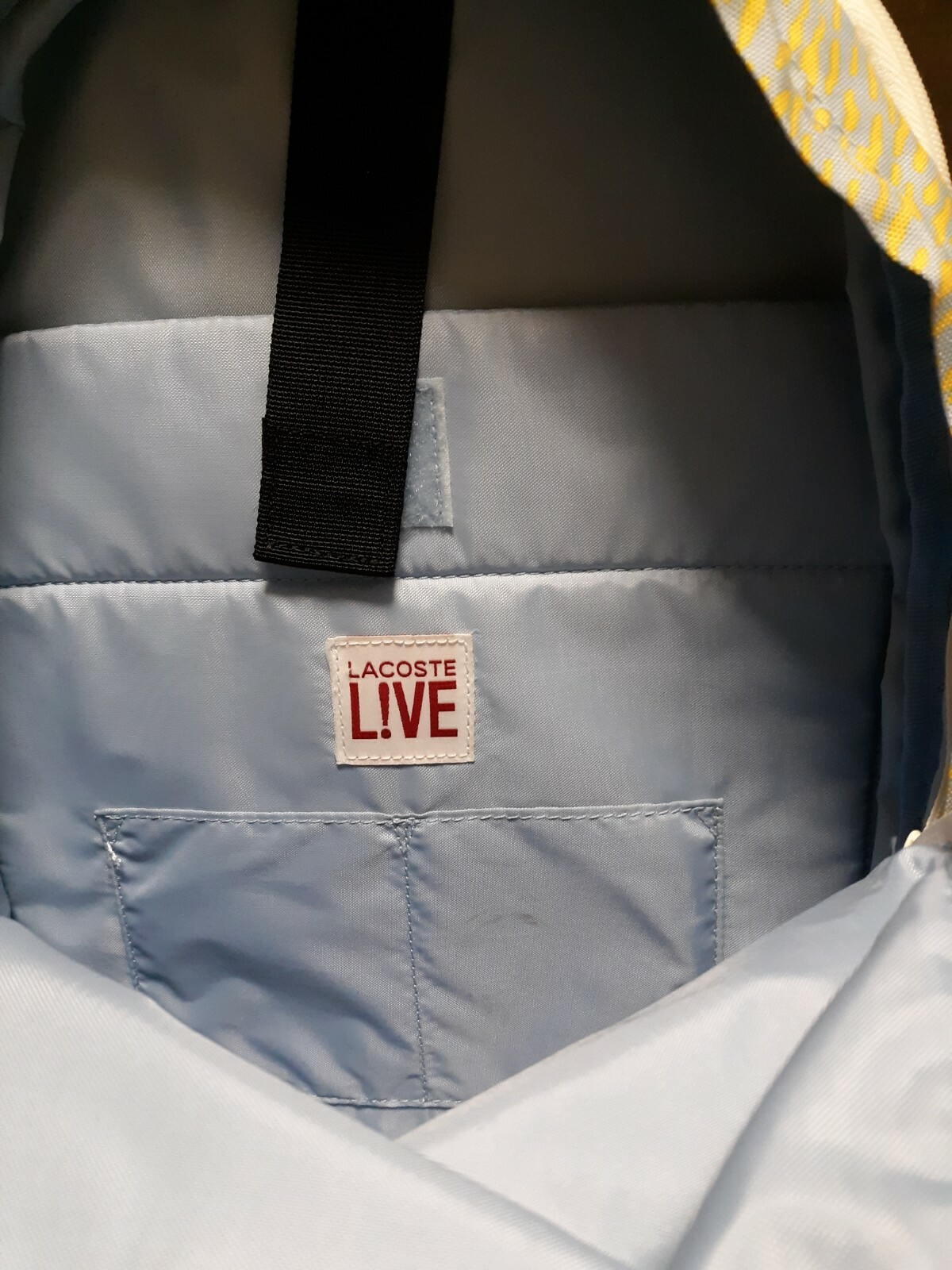 LACOSTE Live EXPANDABLE Gray/YELLOW Backpack Bag Unisex school mens ladies kids
