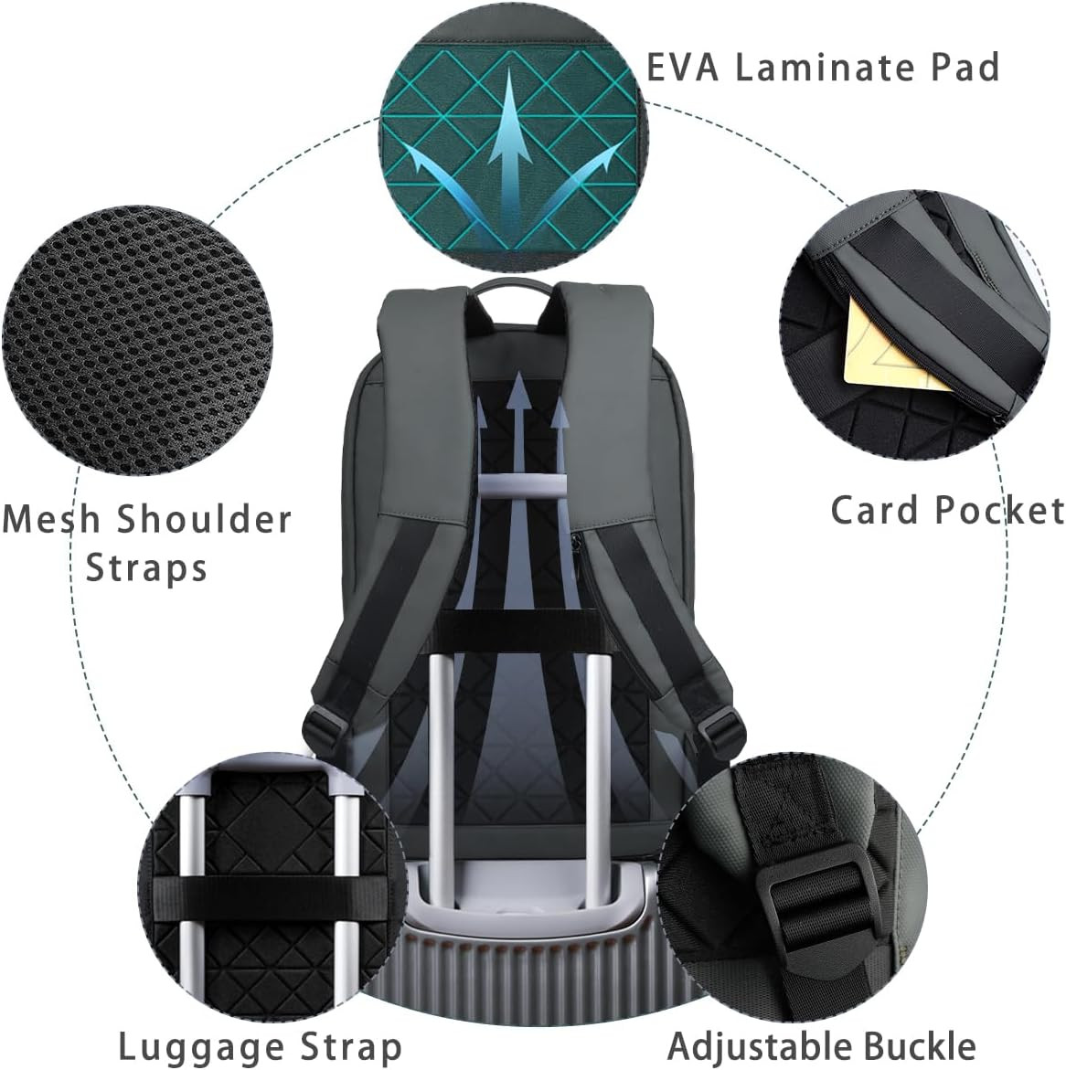 Backpack for Men Business Slim Laptop Bag | anti Theft Travel Backpacks 15.6 Inc