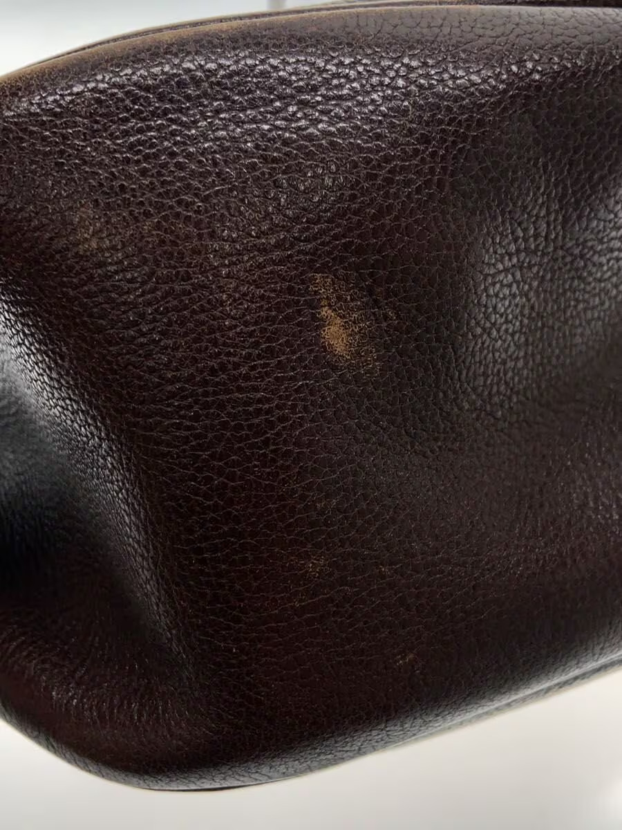 IL BISONTE Shoulder Bag, Leather, Brown, Made in Italy, Grained Leather, Half-Mo