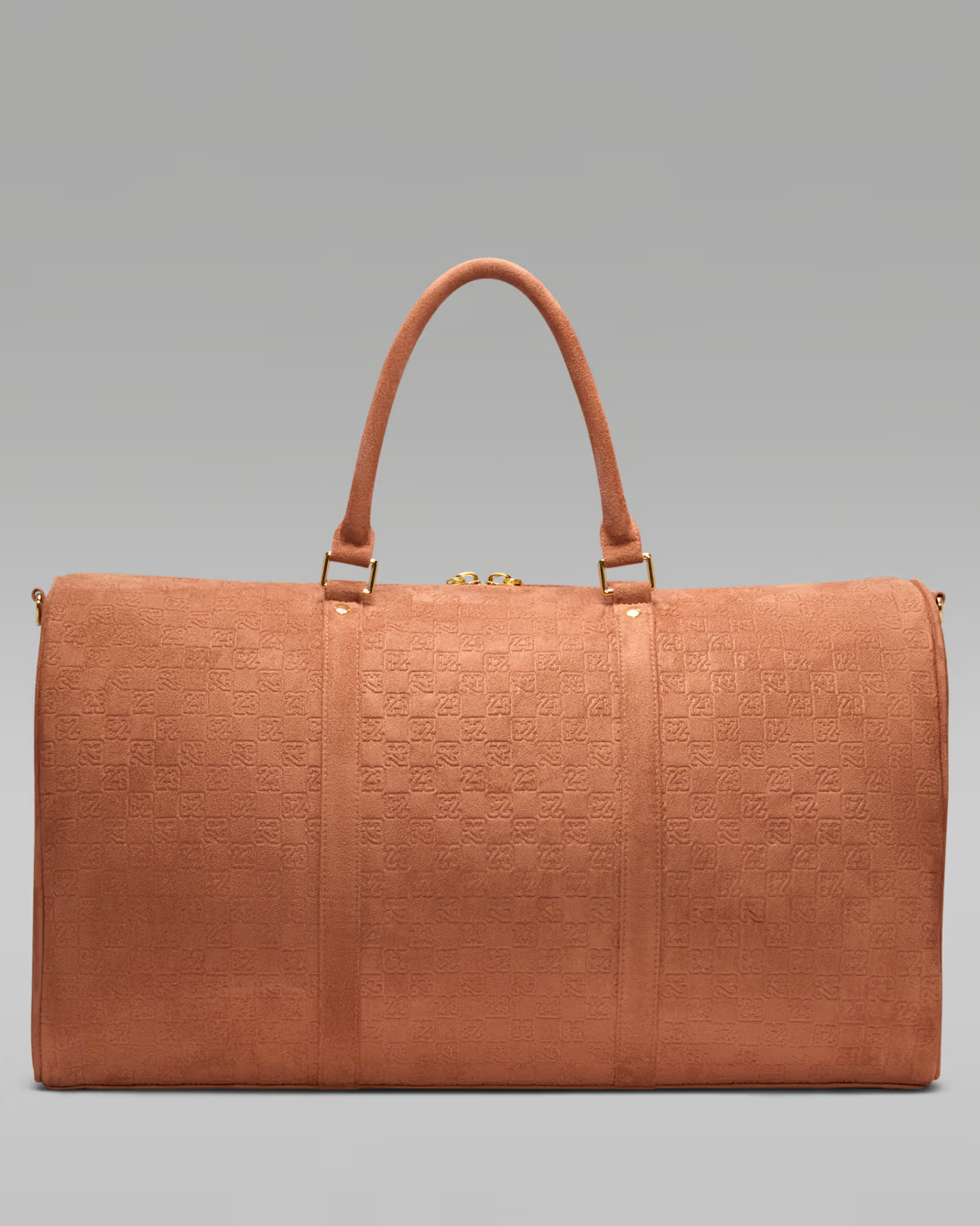 Jordan Suede Monogram 40L Duffel Bag Cognac NEW