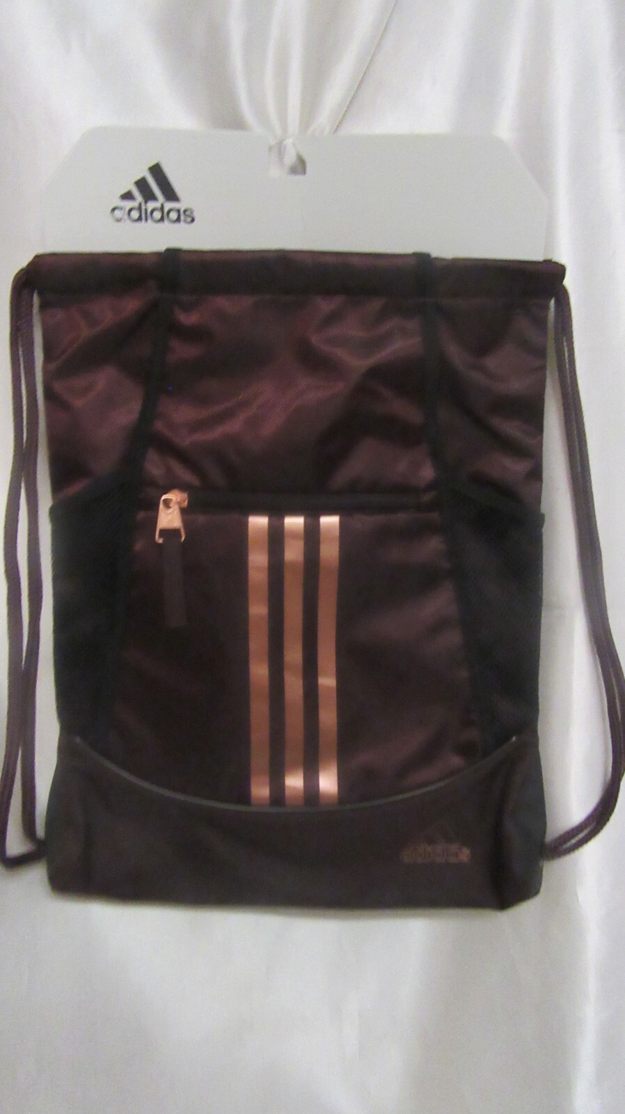 ADIDAS ALLIANCE II SACK PACK (BACK PACK) NEW W/T SHADOW BROWN/GOLD LIGHTWEIGHT