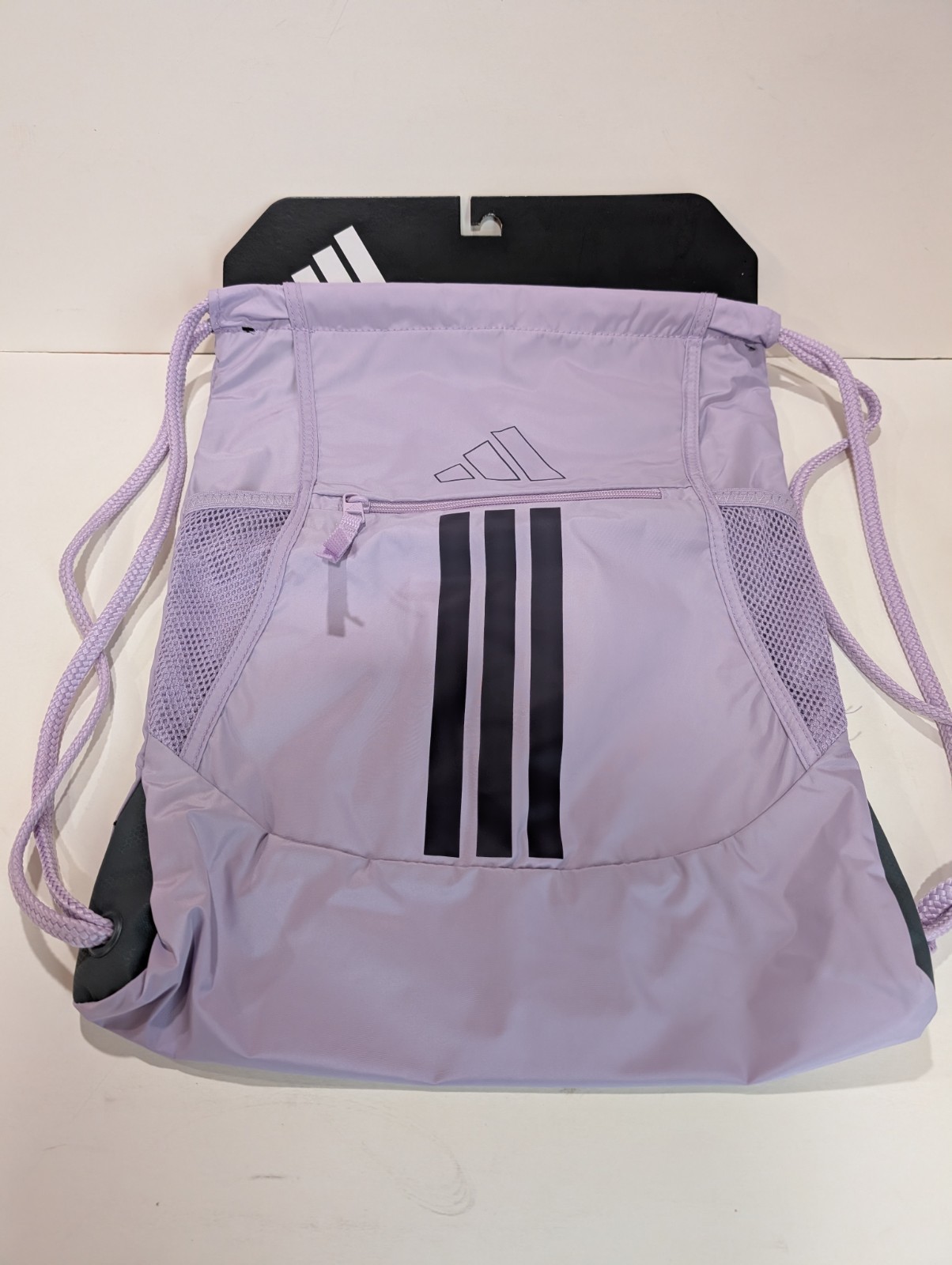 Adidas Alliance Sackpack Drawstring Backpack 14″x18″ Purple Gym Bag New
