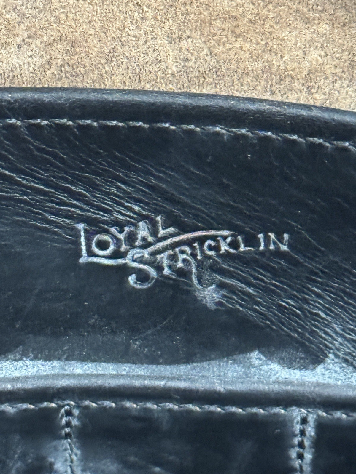 Loyal Stricklin Black Zip Briefcase/Document Case w/ Removable Shoulder Strap