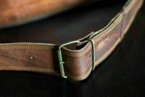 New LARGE 18″ Men’s Messenger Real Vintage Leather L Shoulder Satchel Laptop Bag