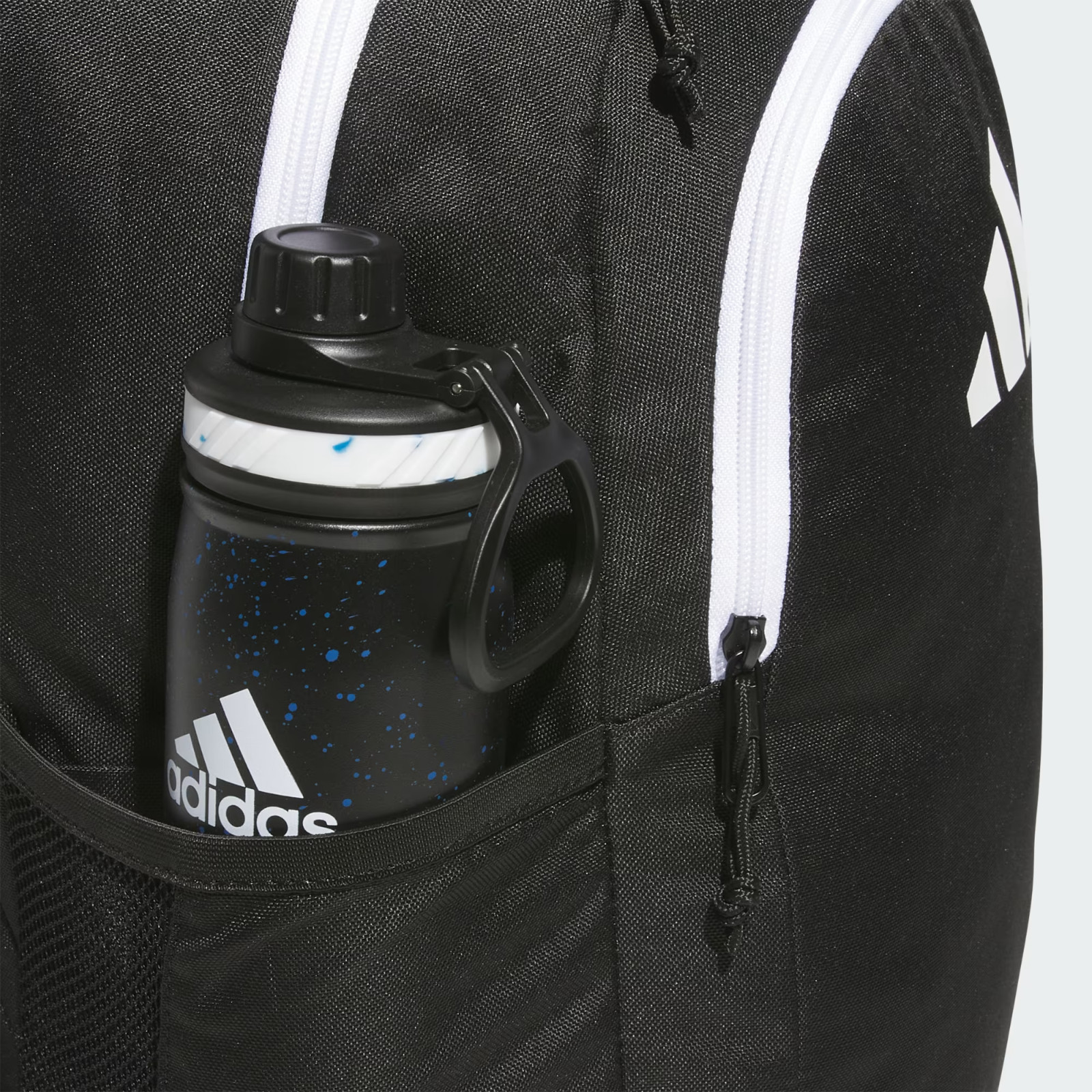 NEW Adidas Striker 3 Backpack Black School Bag- Travel Sport Laptop BLACK WHITE