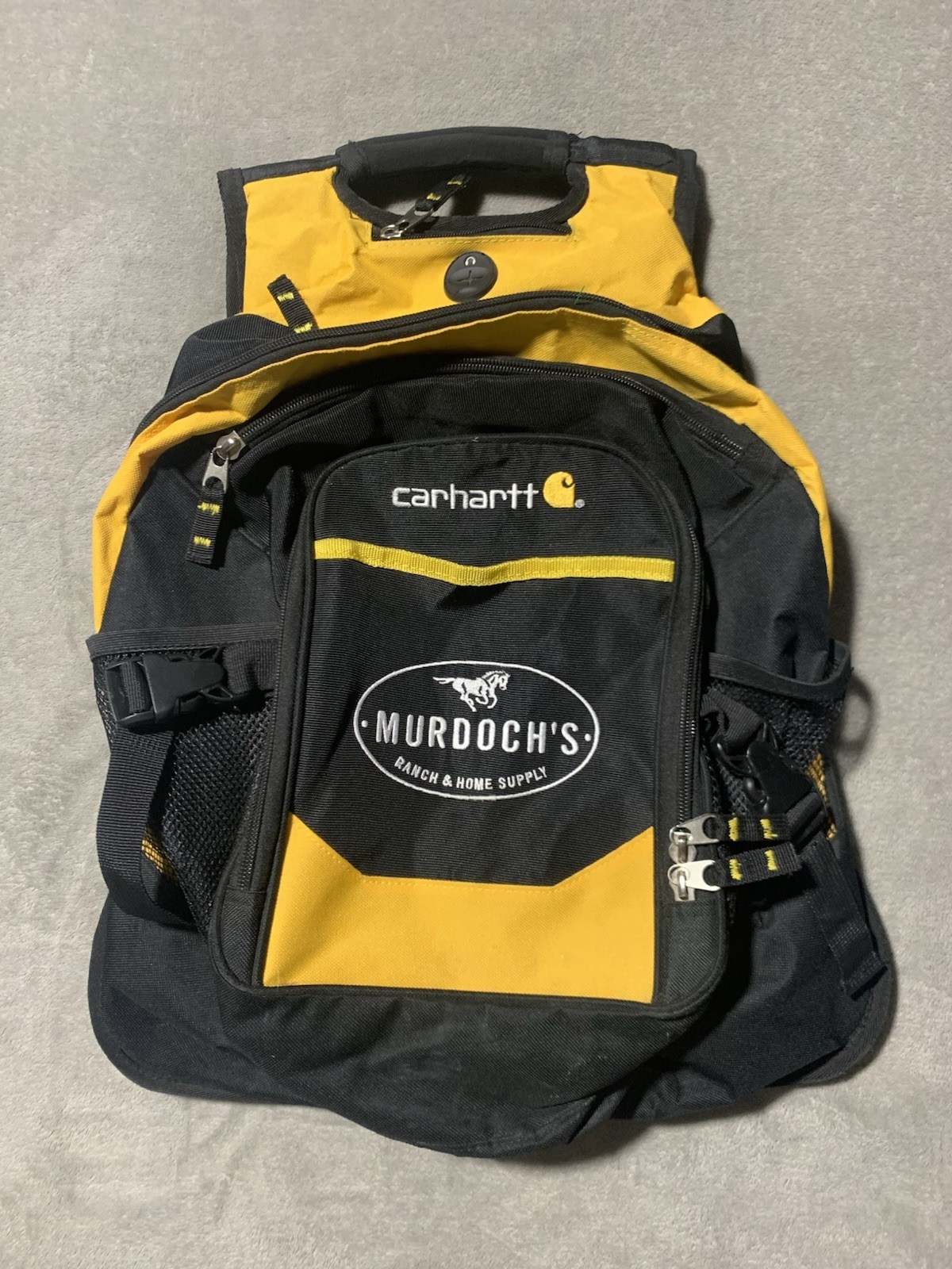 Carhartt Backpack Yellow And Black School Everyday Book Bag Work Gym Bag Hiking