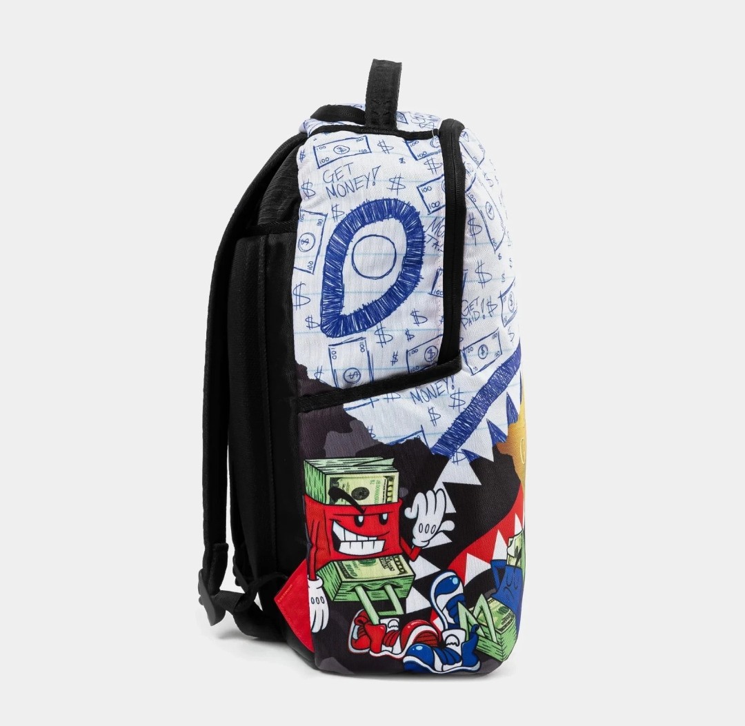 💥💥Sprayground Pure Gold Money Backpack New Black Bookbag Large School Bag