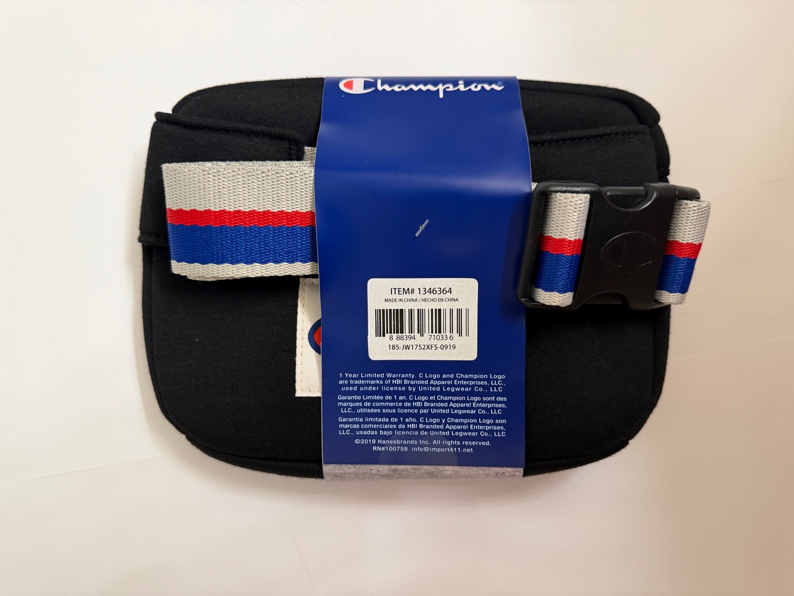Champion Authentic Unisex Multi Purpose Belt Bag Black Logo Sport Casual