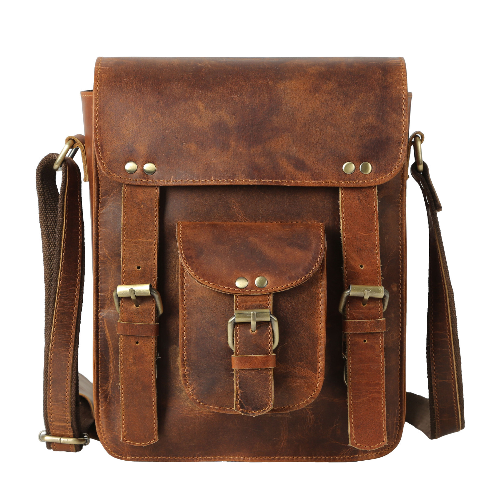 Handmade Leather Sturdy Leather satcel tablet Messenger Bag for men and women