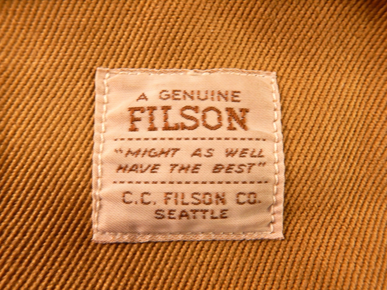 Filson 70257 Tan Rugged Twill Briefcase Computer Bag no strap