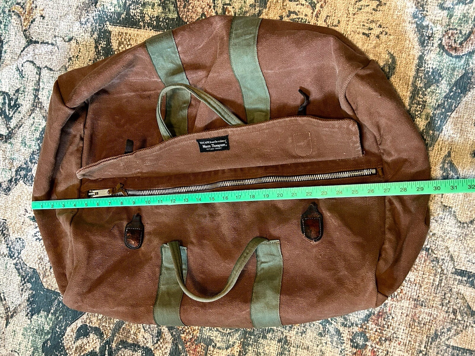 Escape From The Ordinary Heavy Canvas Duffle Bag Norm Thompson Portland OR