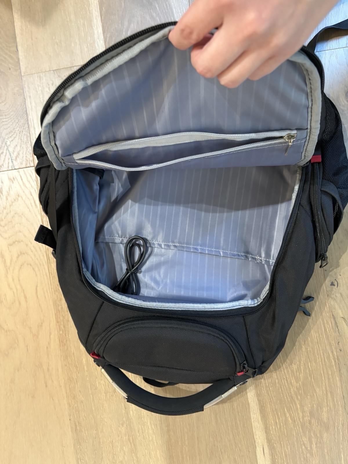 KROSER Sporty Black Laptop Backpack – College Student Water Repellent