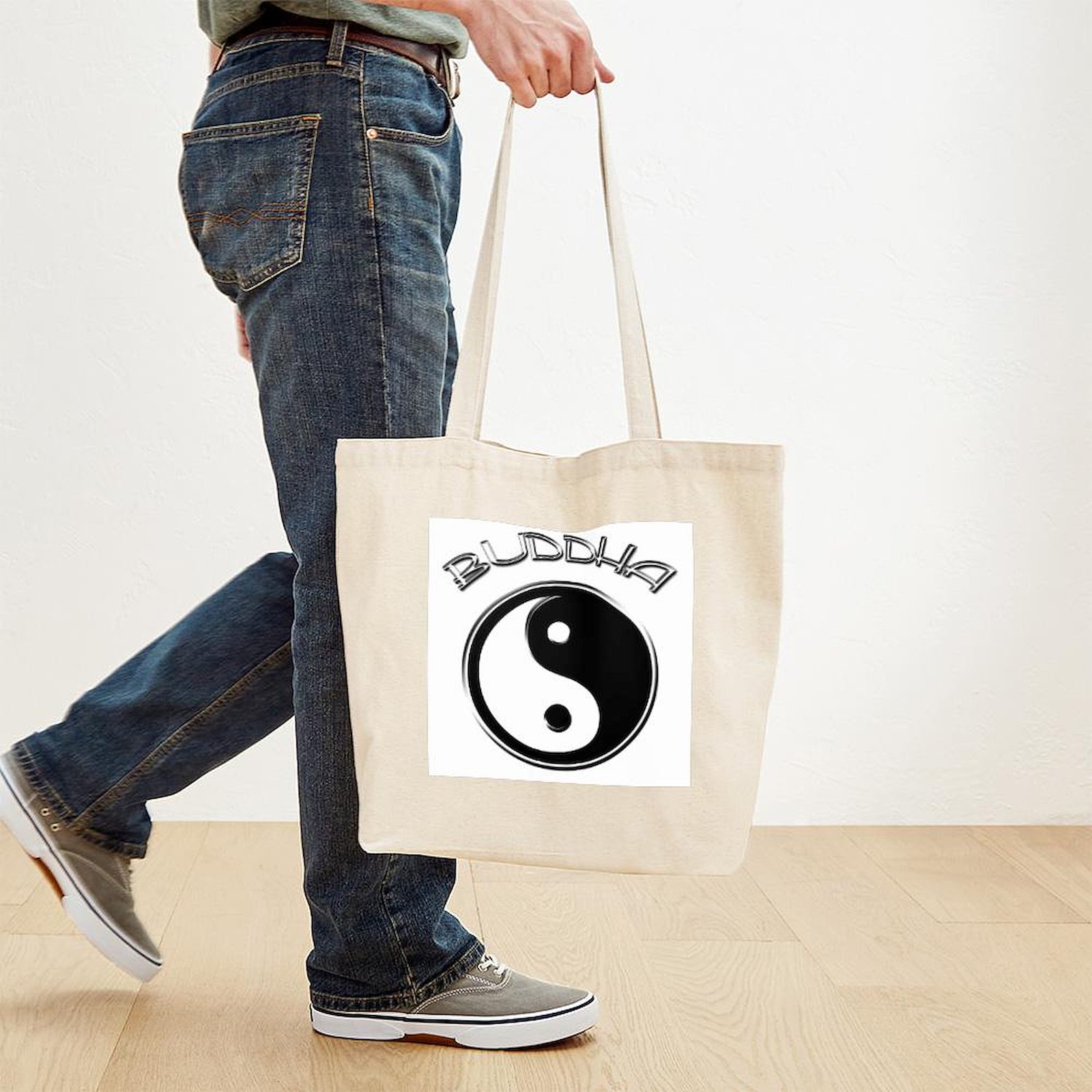 CafePress Buddha Ying Yang Tote Bag (24960121)