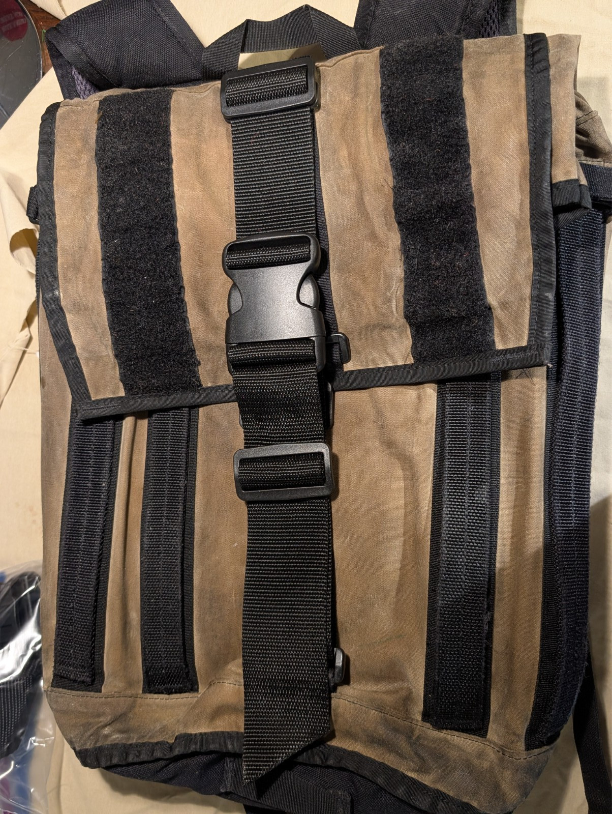 RaRe Mission Workshop R6 ARKIV Field Pack 40L Modular Backpack Waxed Canvas Tan