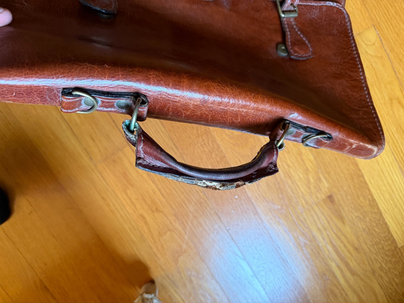 Vintage Italian Leather Briefcase Messenger Bag – Made in Florence