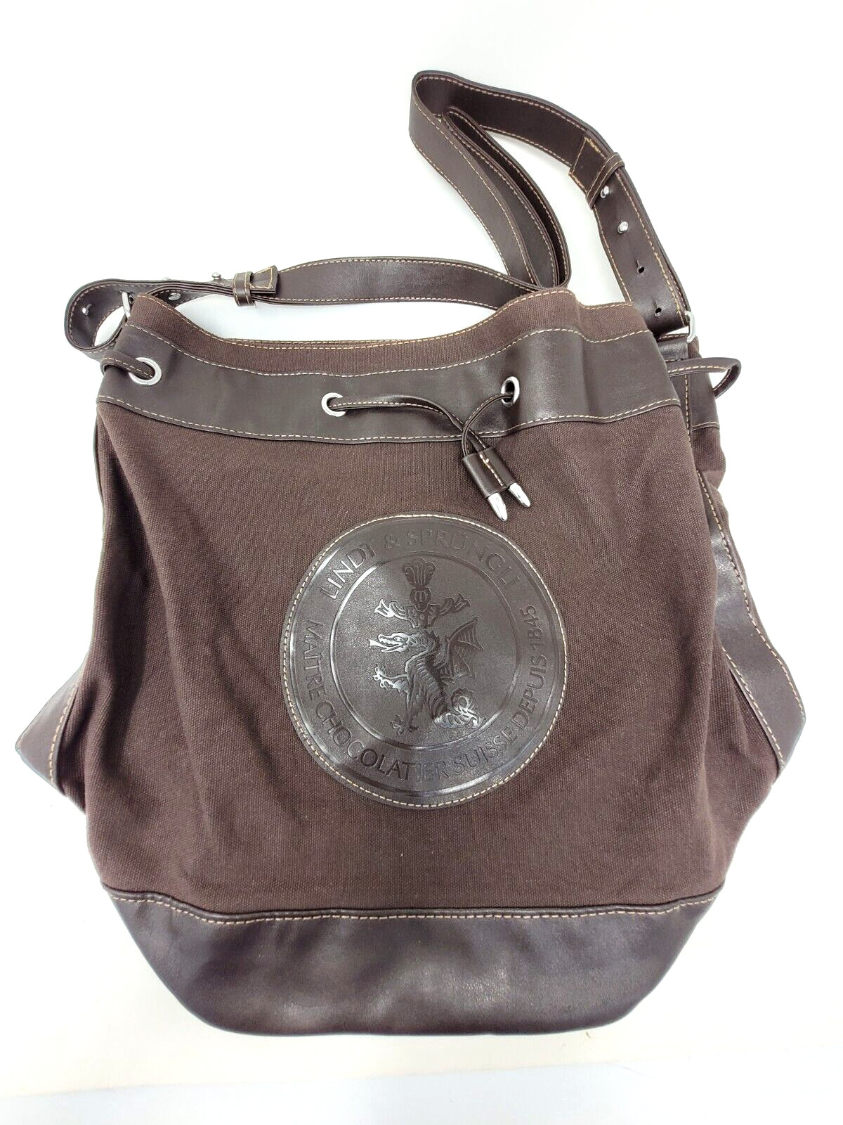 Original Lindt & Sprungli Shoulder Travel Bag – Chocolate Color