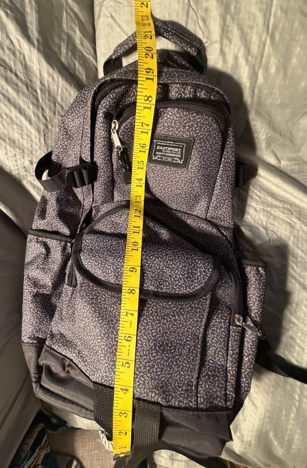 Eastsport Heather, Gray Backpack School Travel Laptop Book Bag Multi Pocket