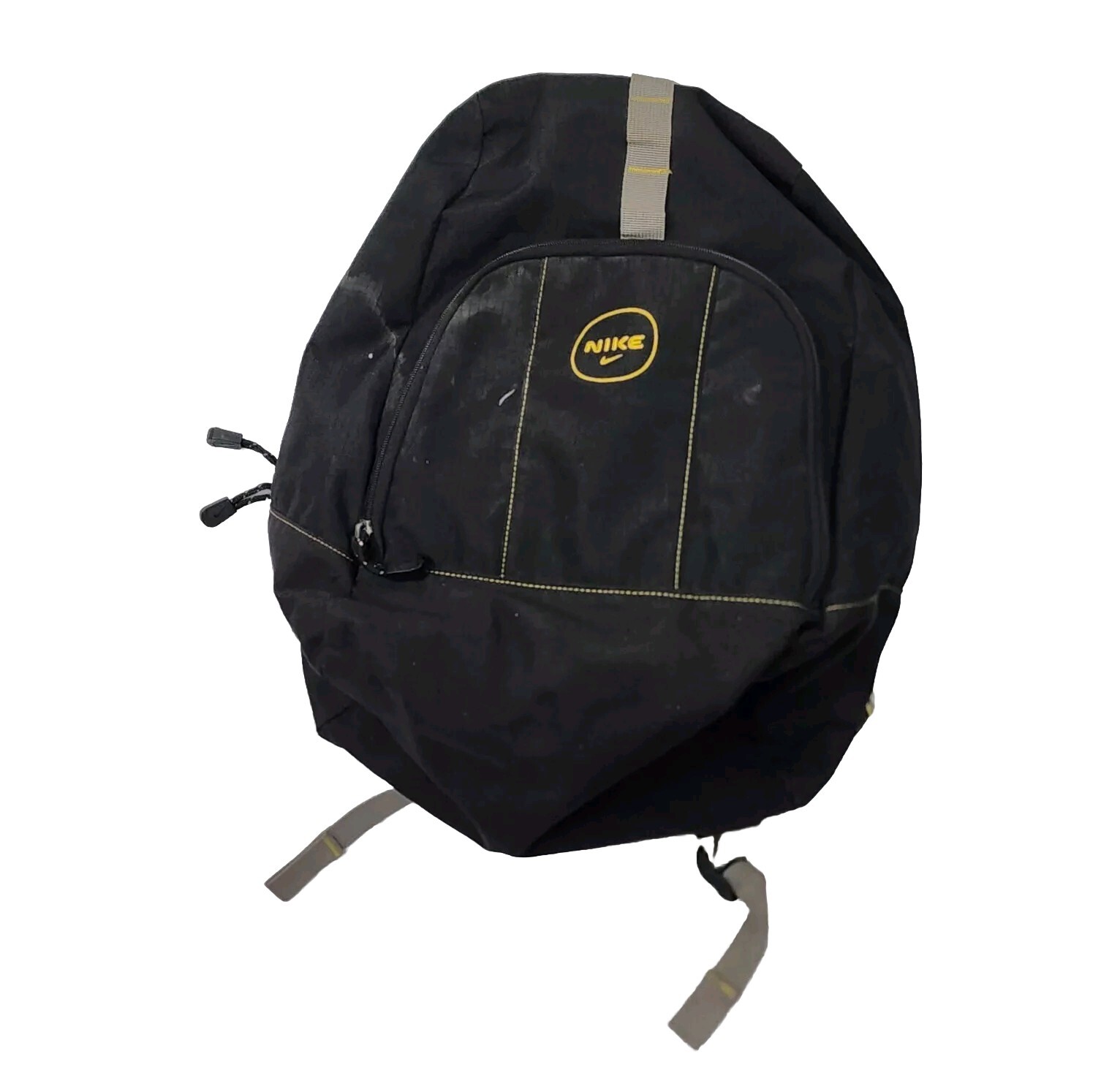 Vintage Nike Backpack Black Gray Sports Travel Hiking 15″x16″ Gym bag 90’s 00’s
