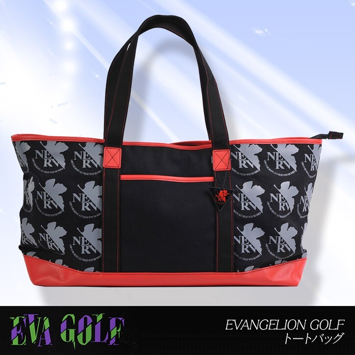 EVA GOLF Evangelion Tote Bag Polyester Campus W18.8 x H11.8 x D5.9in JAPAN NEW
