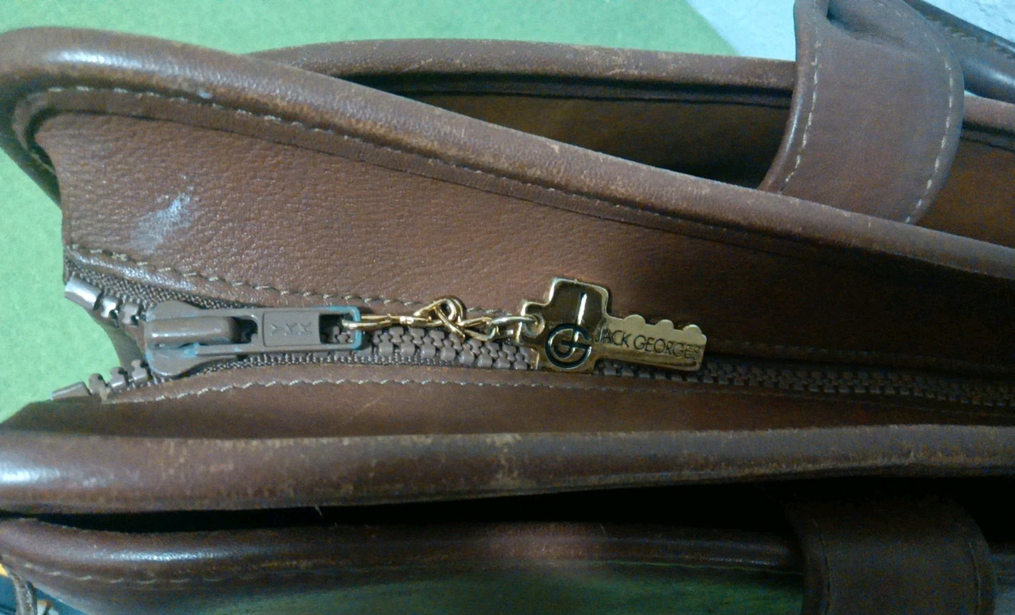 Jack Georges Leather Briefcase Bag Brown Top Handle Shoulder Laptop 16x11x5