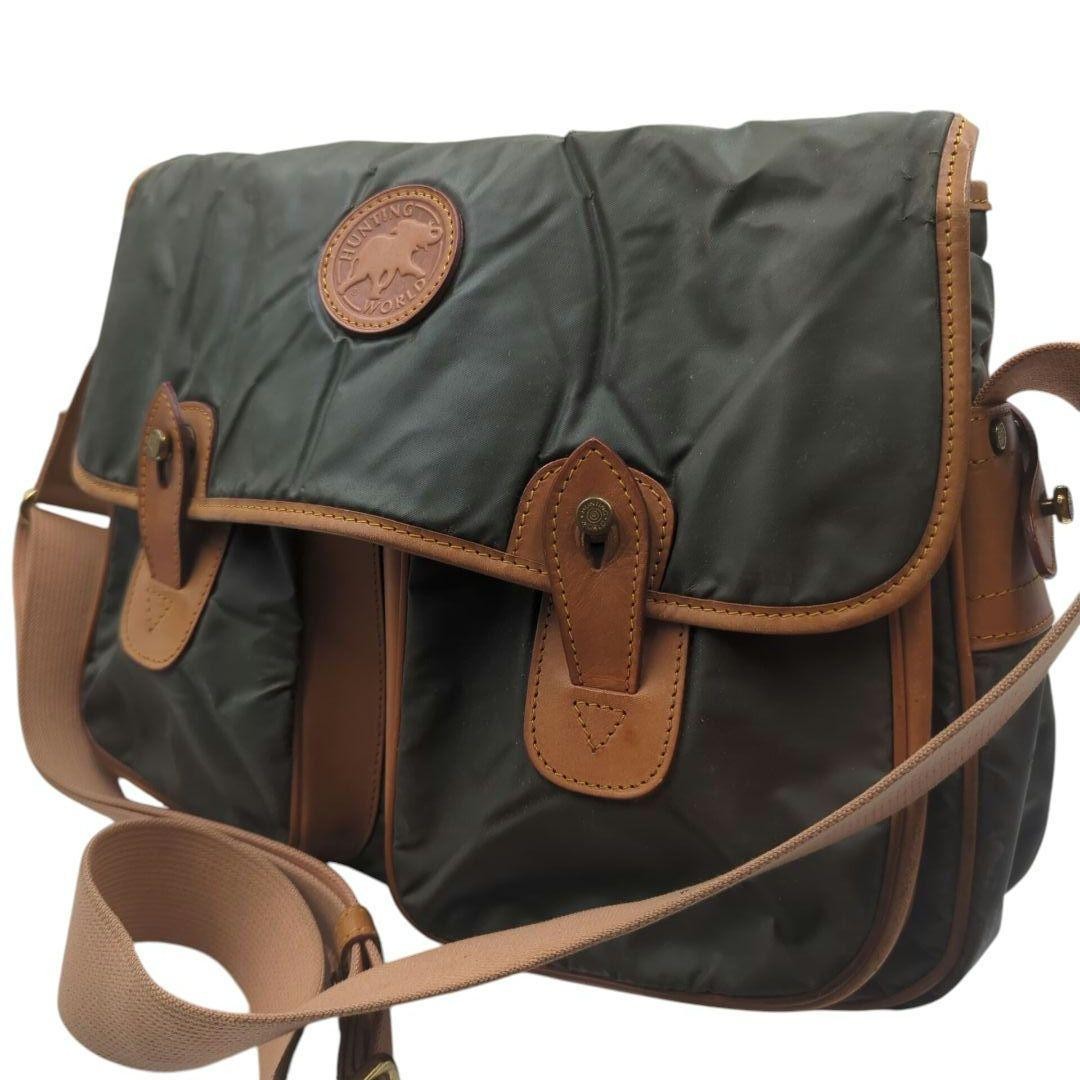 Hunting World Shoulder Messenger Bag Khaki Safari Used