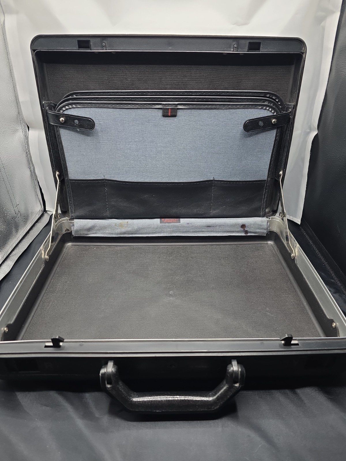 Samsonite Broker GL 1985 Black Hard Shell Slim Brief Case No Key