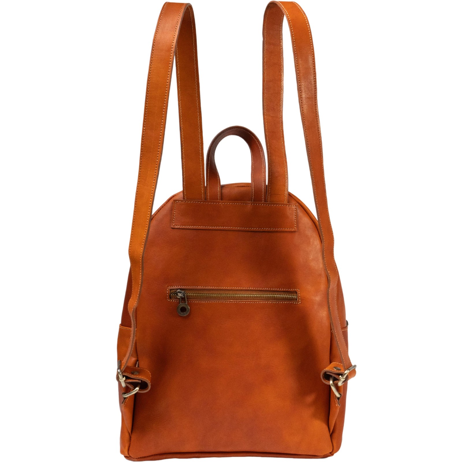 Men’s backpack in natural-colored vegetable-tanned leather