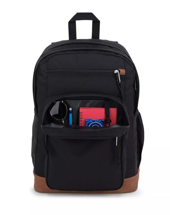 JanSport Cool Student Backpack Black 15″ Laptop Sleeve 34L School Travel Bookbag