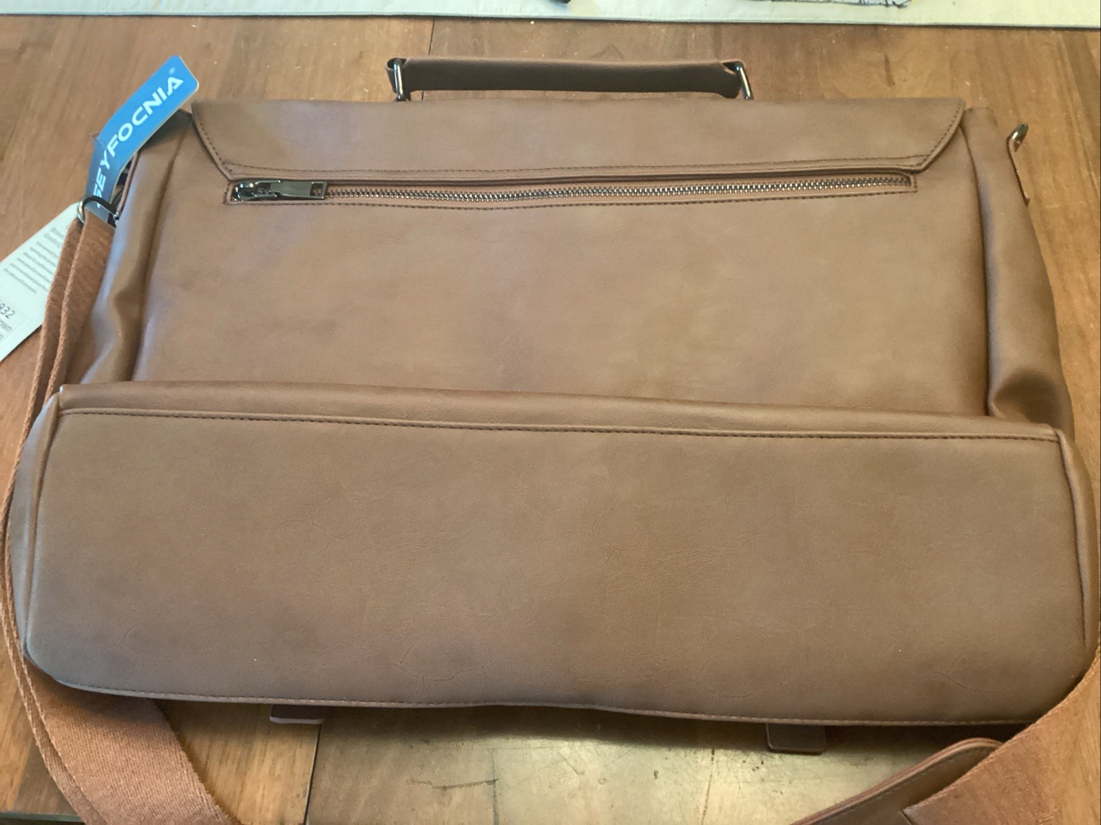 Seyfocnia Messenger Bag Brown Leather Laptop Satchel Men’s New
